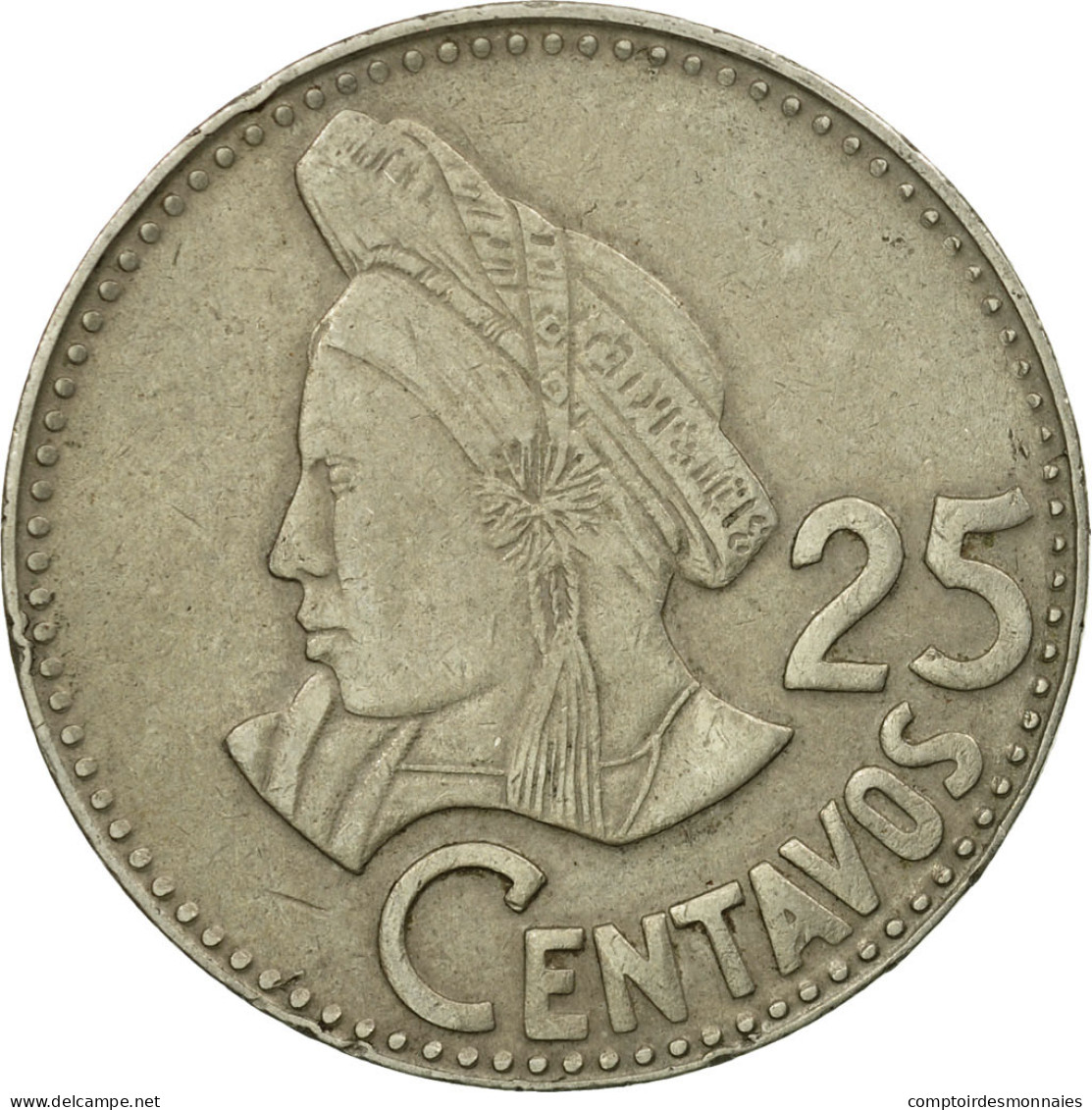 Monnaie, Guatemala, 25 Centavos, 1977, TTB, Copper-nickel, KM:278.1 - Guatemala