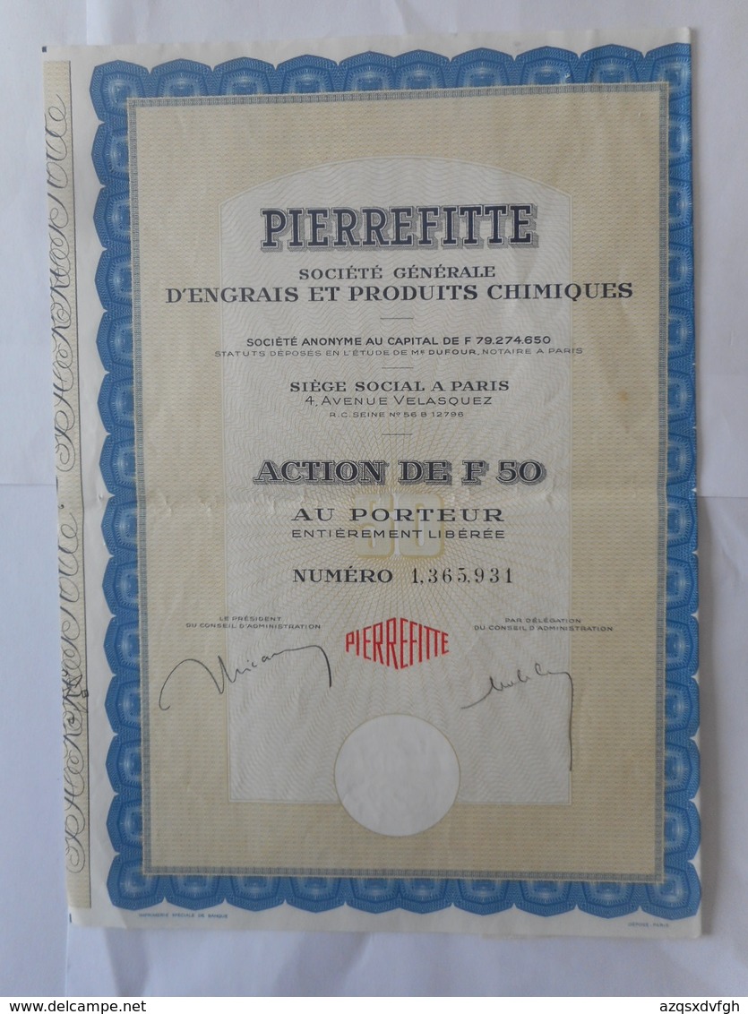 PIERREFITTE Engrais Et Produits Chimiques - Industrie