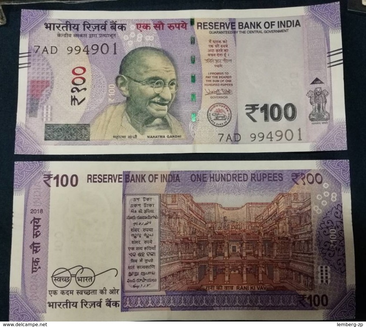 India - 100 Rupees 2018 UNC Lemberg-Zp - India