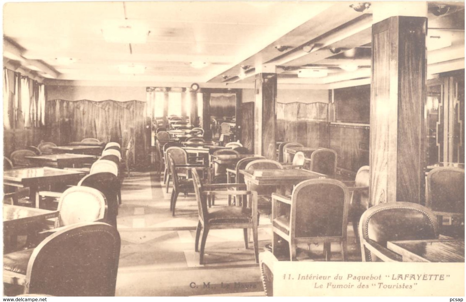 Intérieur Du Paquebot "Lafayette" - Le Fumoir Des "touristes" - Steamers