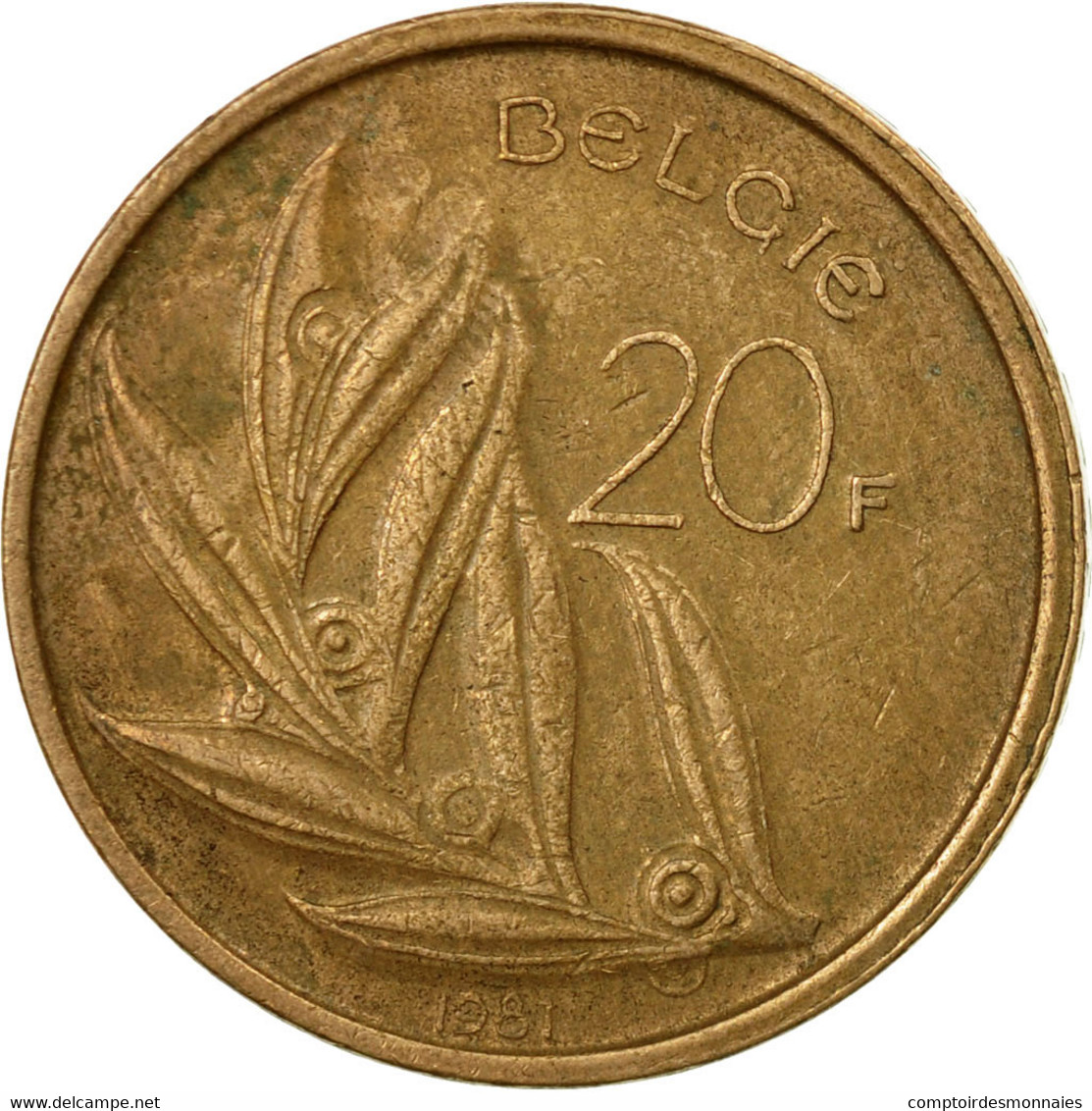Monnaie, Belgique, 20 Francs, 20 Frank, 1981, Bruxelles, TB, Nickel-Bronze - 20 Francs