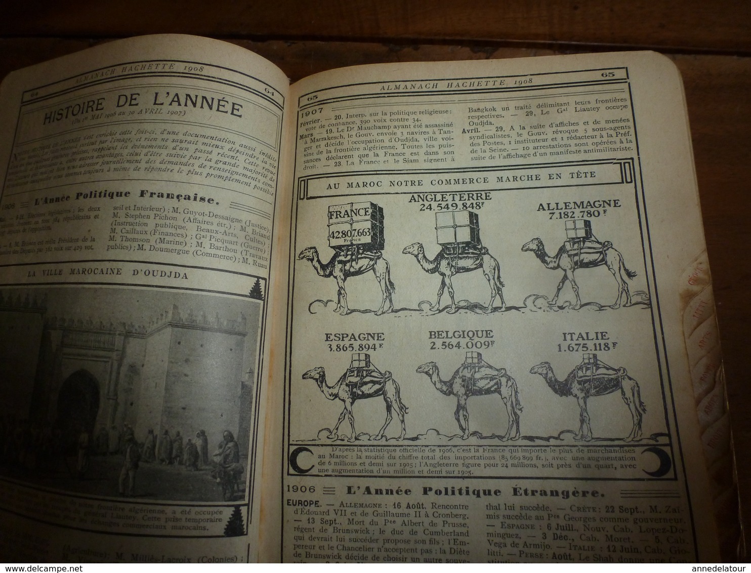 1908 Maroc;Champignons;Nuisibles à La Vigne(édit. Luxe) ALMANACH HACHETTE(Encyclopédie Populaire De La Vie Pratique) Etc - Encyclopaedia