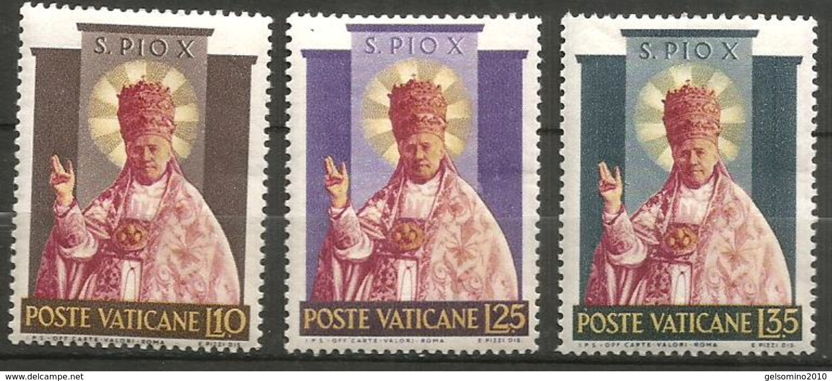 1954 PIO X   Vaticano Serie Completa Nuova * MLH Bellissima - Ungebraucht