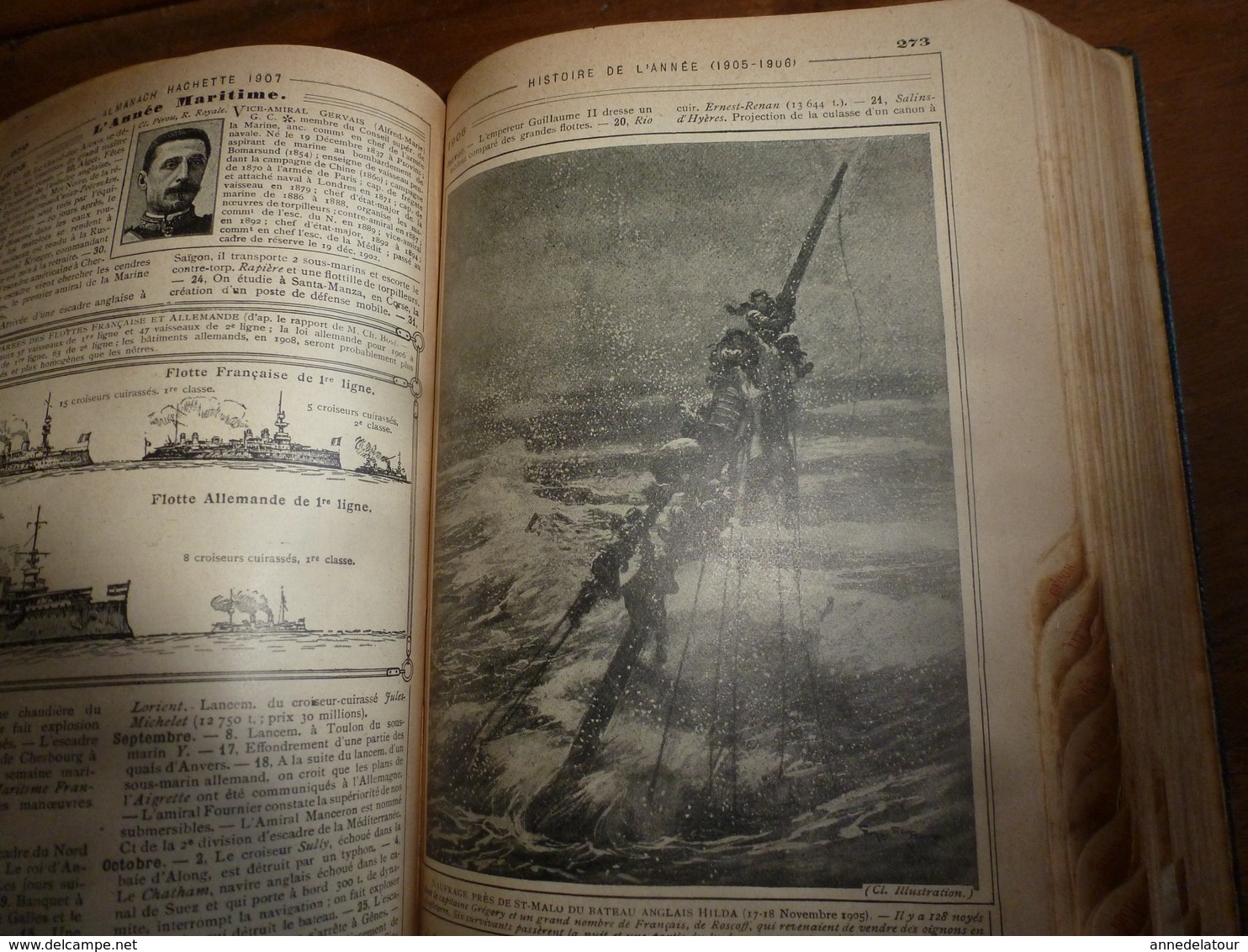 1907 Naufrage Du HILDA à St-Malo;Benjamin Rabier;etc(éd. Luxe) ALMANACH HACHETTE (Encycl. Populaire De La Vie Pratique); - Encyclopedieën