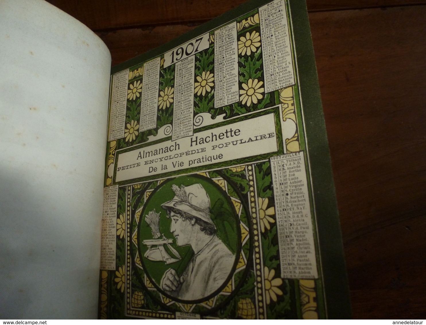 1907 Naufrage du HILDA à St-Malo;Benjamin Rabier;etc(éd. luxe) ALMANACH HACHETTE (Encycl. Populaire de la Vie Pratique);