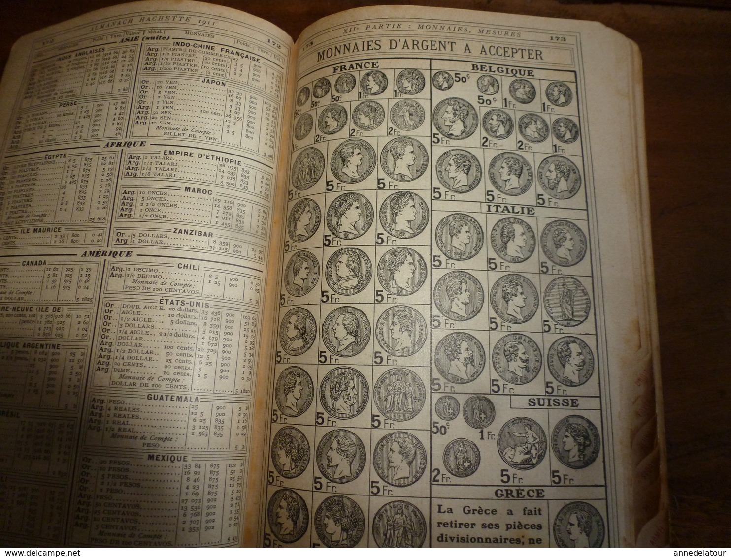 1911 Tremblement de terre à ROGNES;Avions;etc(éd. luxe) ALMANACH HACHETTE (Encyclopédie Populaire de la Vie Pratique);