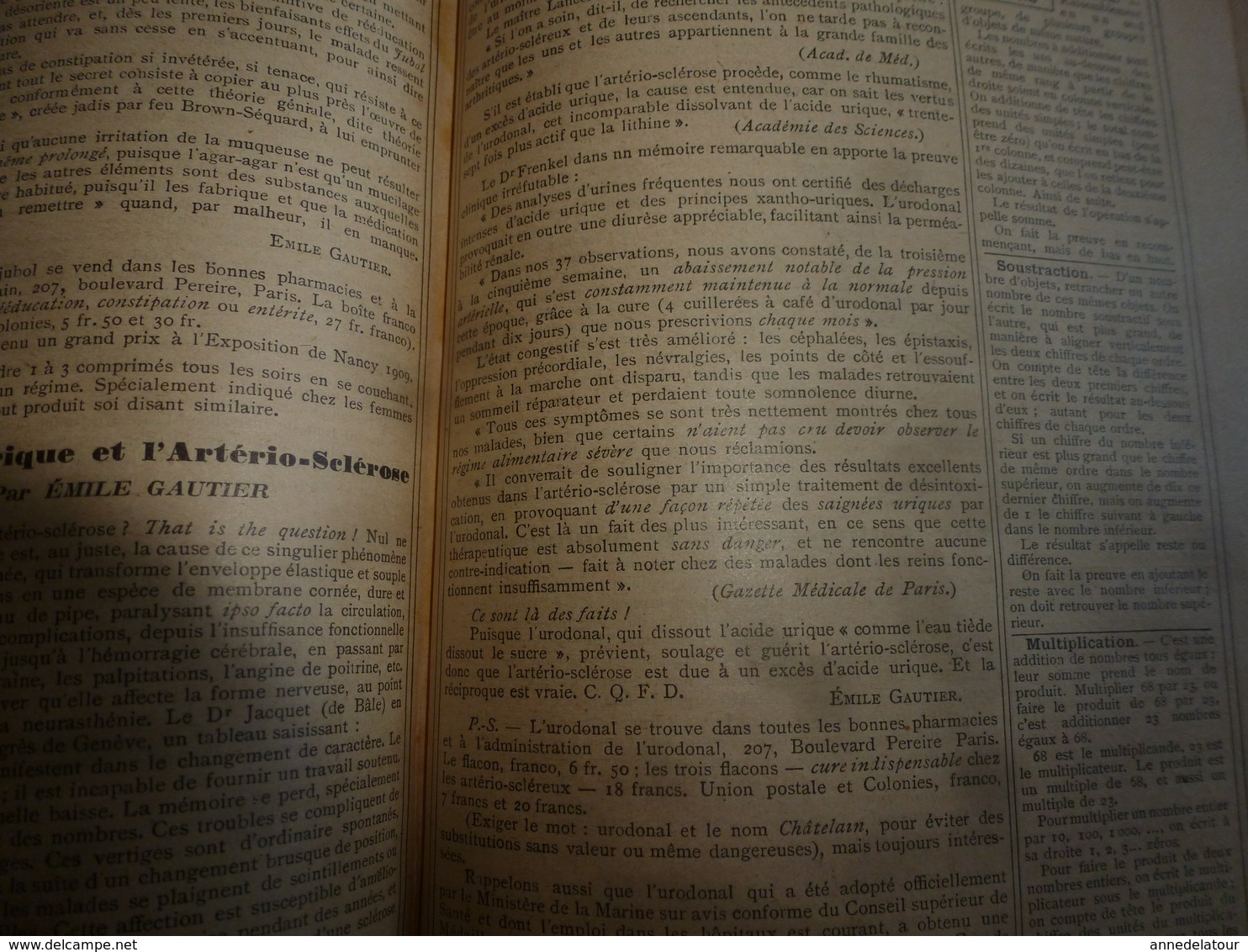 1911 Tremblement de terre à ROGNES;Avions;etc(éd. luxe) ALMANACH HACHETTE (Encyclopédie Populaire de la Vie Pratique);