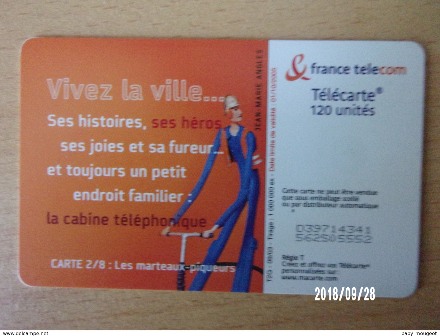 F1283 120U OB2 09/03 DN N° En Vague - Vivez La Ville N°2/8 Marteaux Piqueurs - Cote 15/7€ - 2003