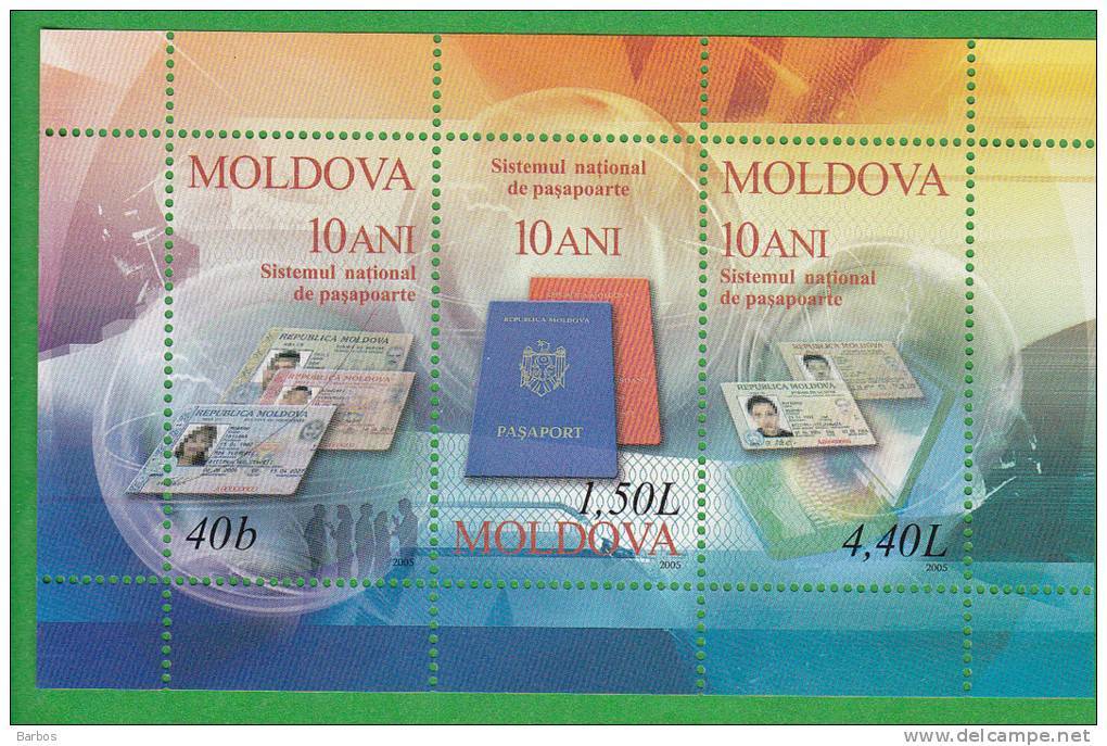 Moldova , Moldavie , Moldawien , 2005 ,  National Passport System ; Computer ; Informatisation., MNH - Moldova