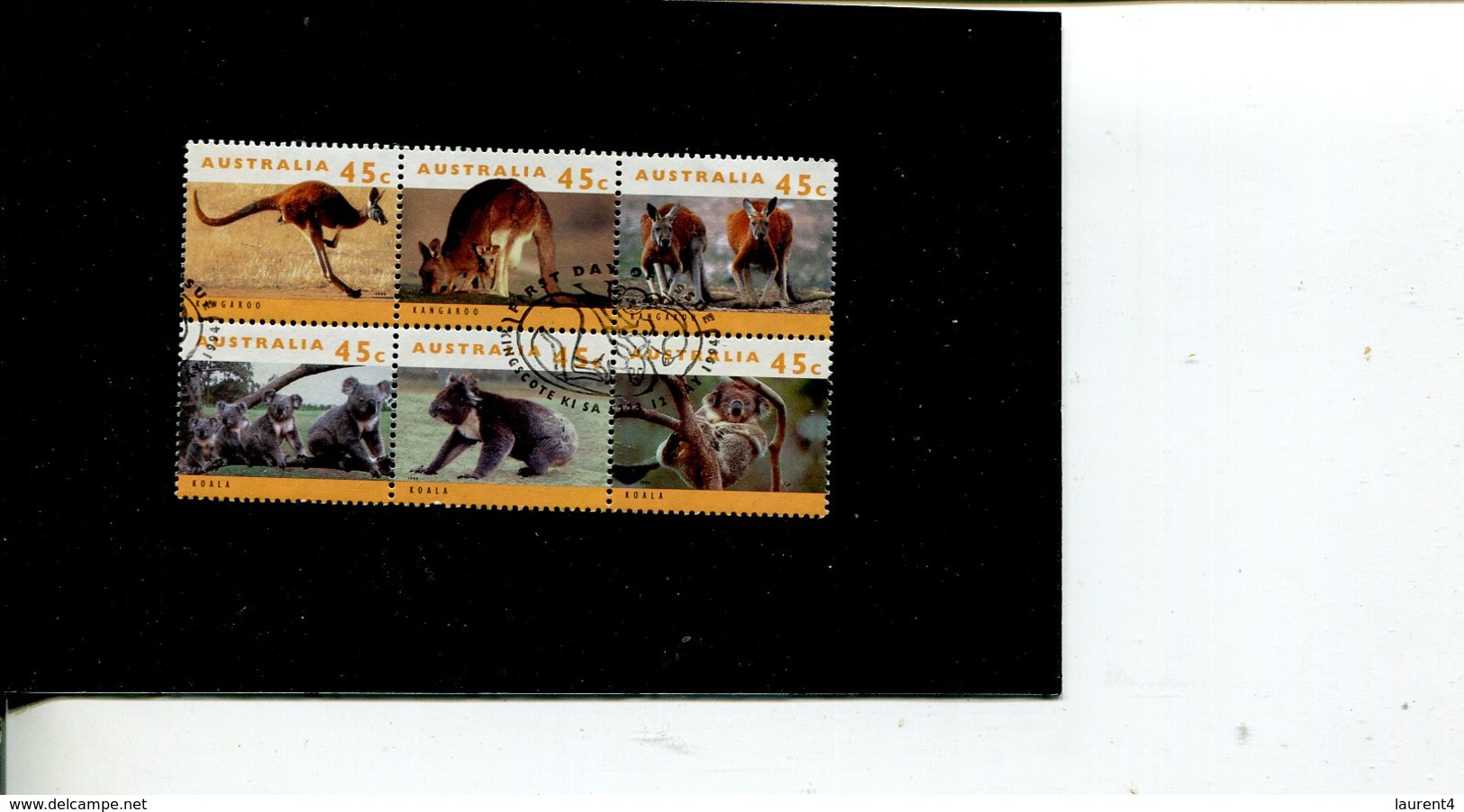(stamps 999 - 29-09-2018) Australia - Kangaroo And Koala Block Of 6 - Used - 1994 - Sheets, Plate Blocks &  Multiples