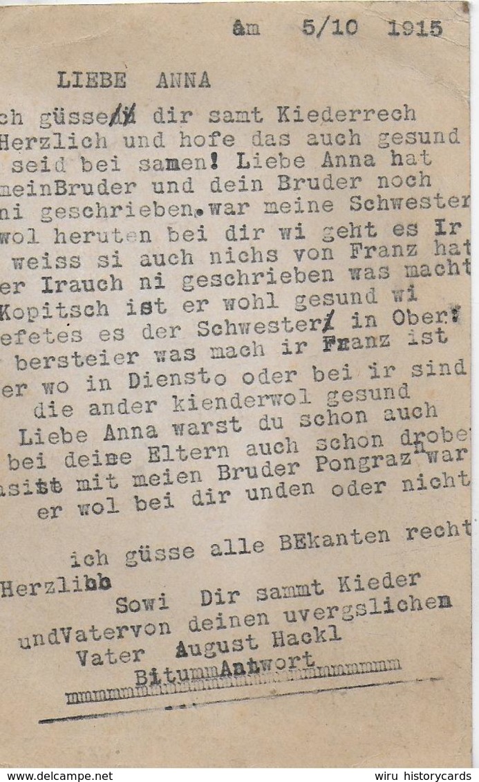 AK 0042  Feldpostkorrespondenzkarte Rotes Kreuz Spital Rohitsch-Sauerbrunn Um 1915 - Briefe U. Dokumente