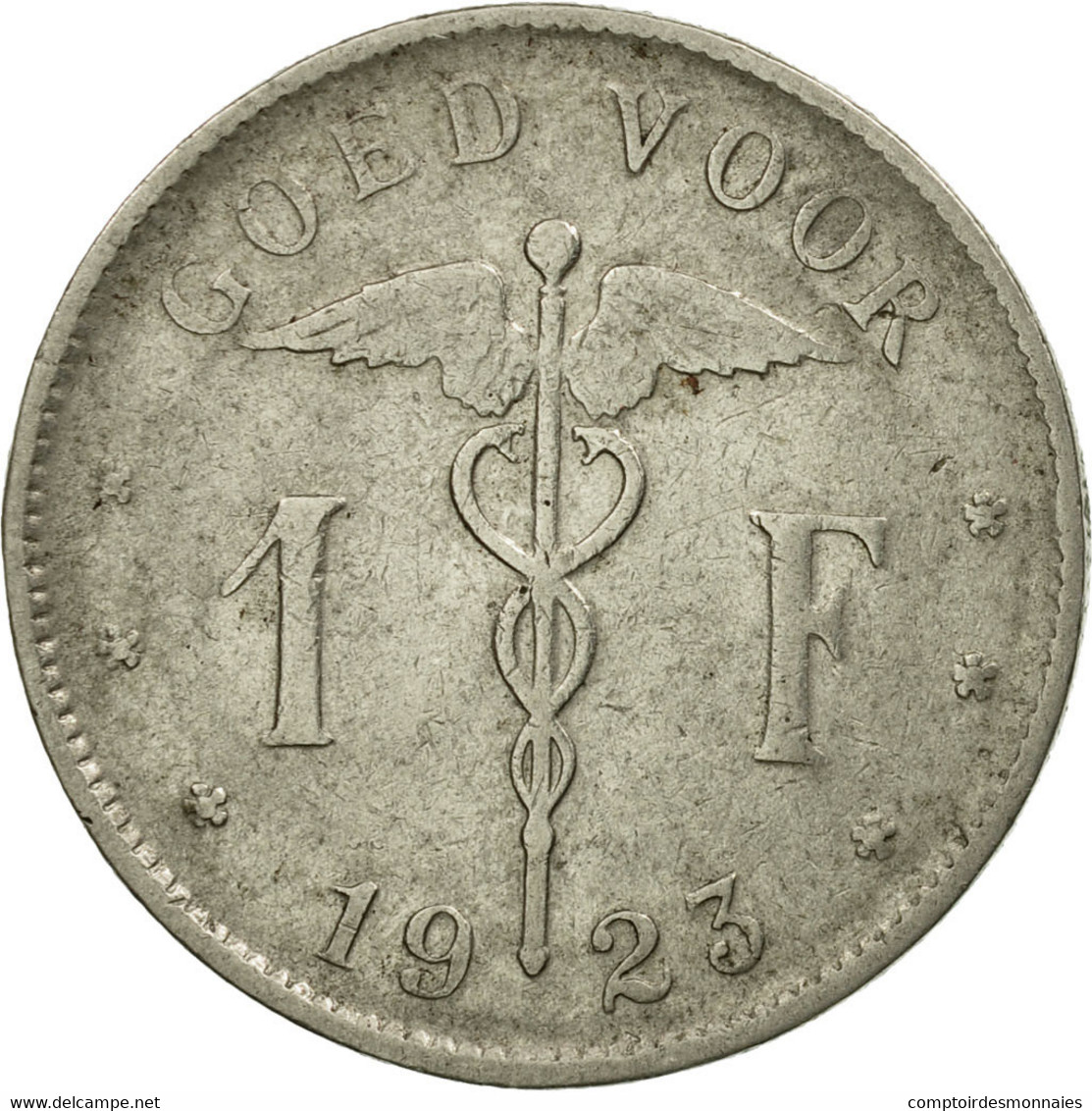 Monnaie, Belgique, Franc, 1923, Bruxelles, TB+, Nickel, KM:90 - 1 Franc