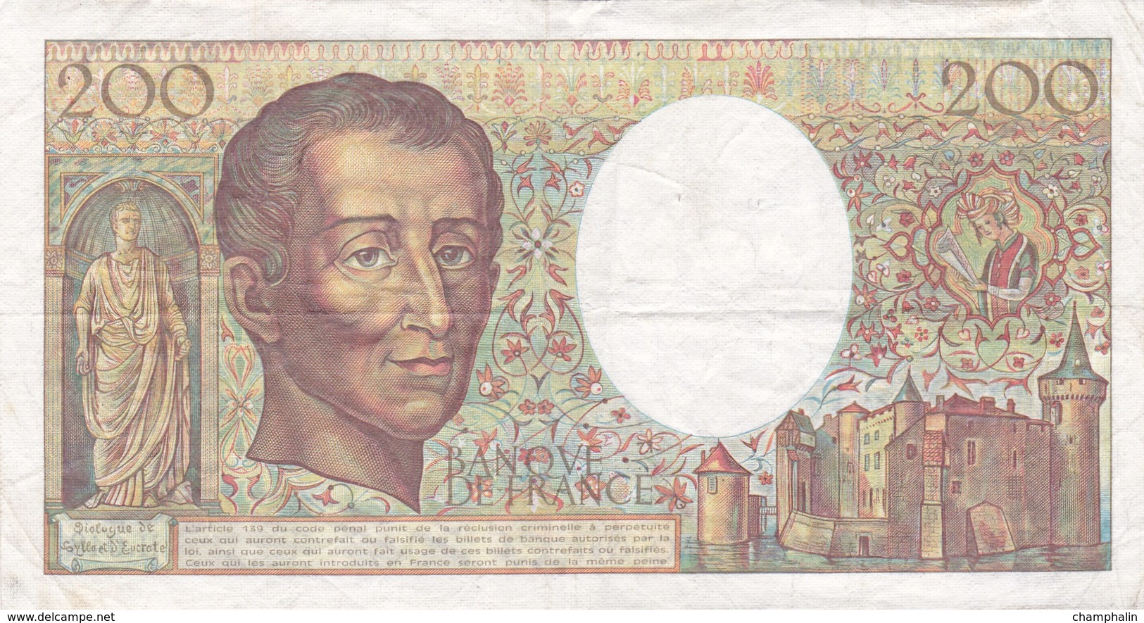 France - Billet De 200 Francs Type Montesquieu - 1987 - 200 F 1981-1994 ''Montesquieu''