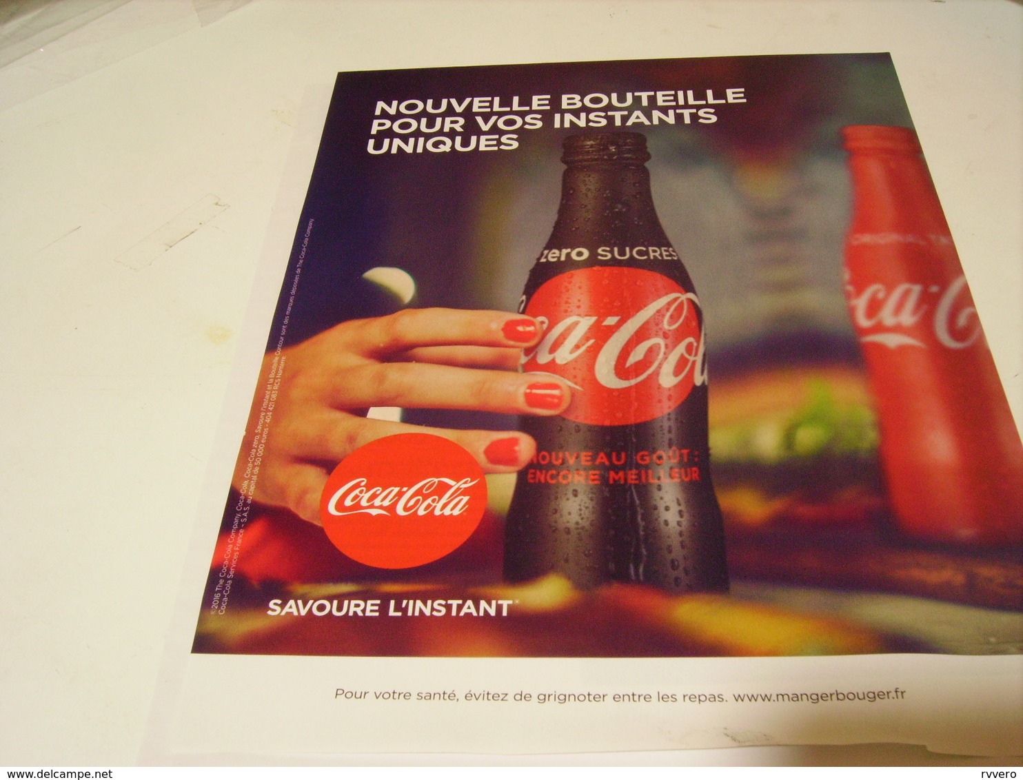 ANCIENNE PUBLICITE NOUVELLE BOUTEILLES COCA COLA - Affiches