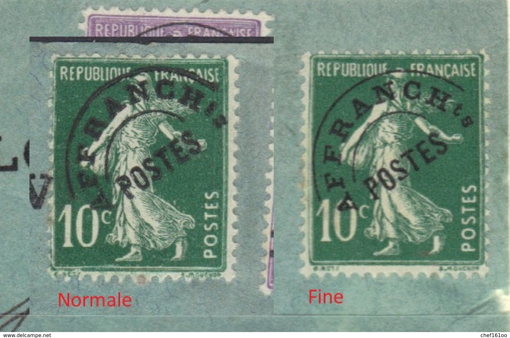 France : Préo N°47 + 51 (surcharge Fine, Pas Courante), Sur étiquette Magasin Du Louvre Pour Beaune. - 1893-1947