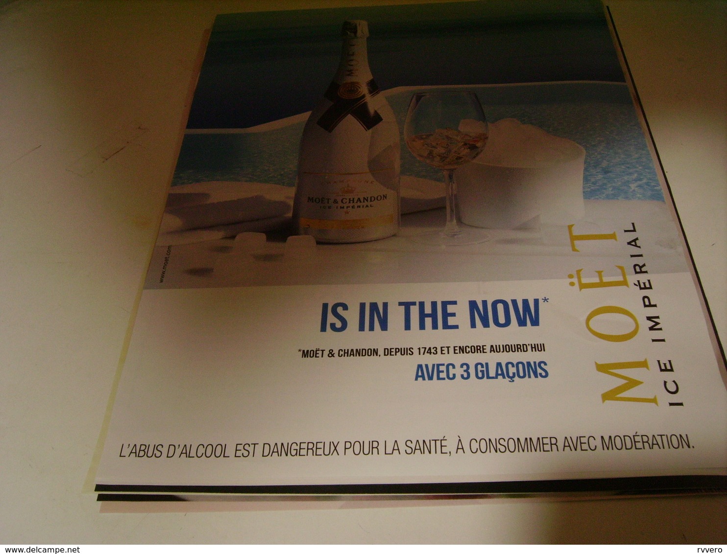 ANCIENNE PUBLICITE CHAMPAGNE MOET -CHANDON - Alcools