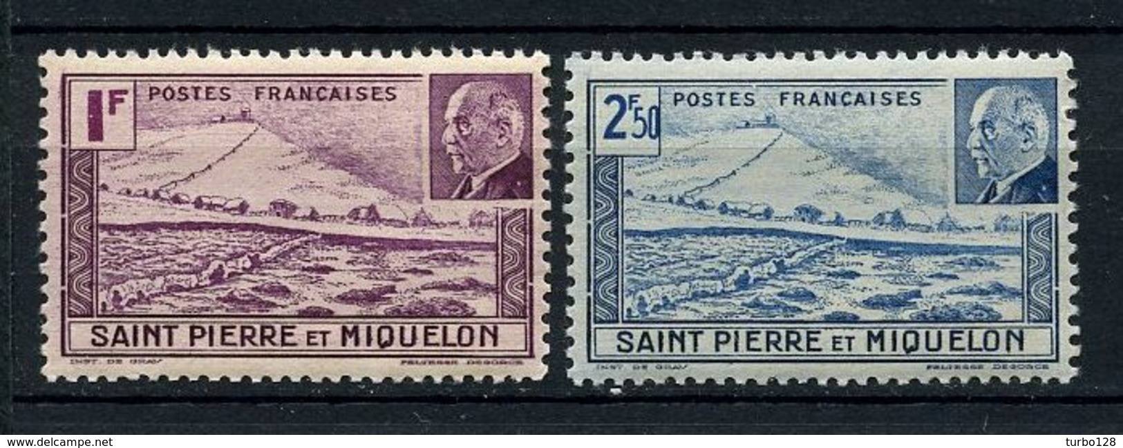 SPM Miquelon 1941  N° 210/211 ** Neufs MNH Superbes C 5,28 € FAlaise Phare Light House Pétain - Ungebraucht