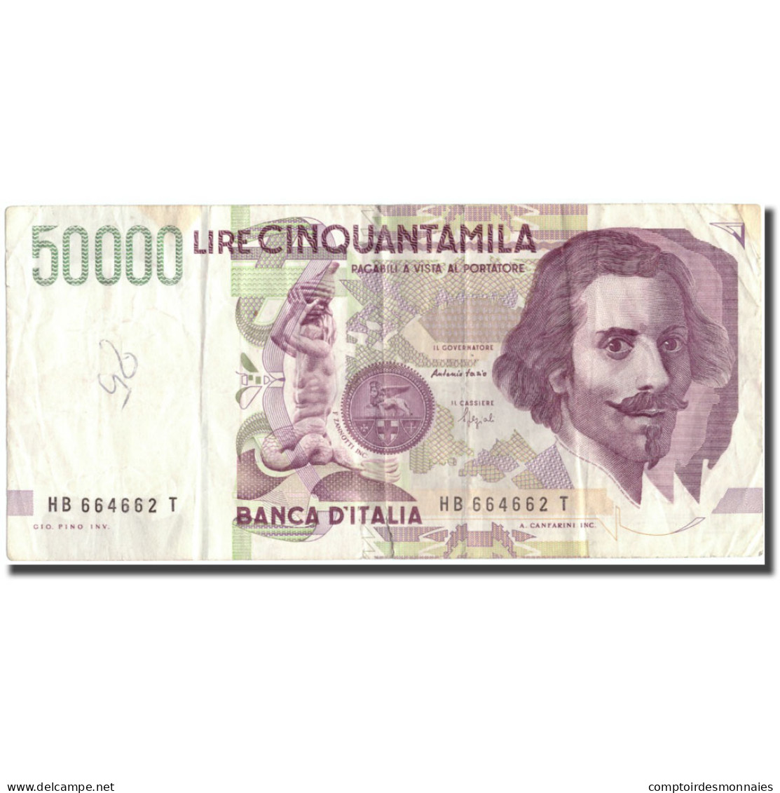 Billet, Italie, 50,000 Lire, 1992, 1992, KM:113b, TB+ - 50000 Lire