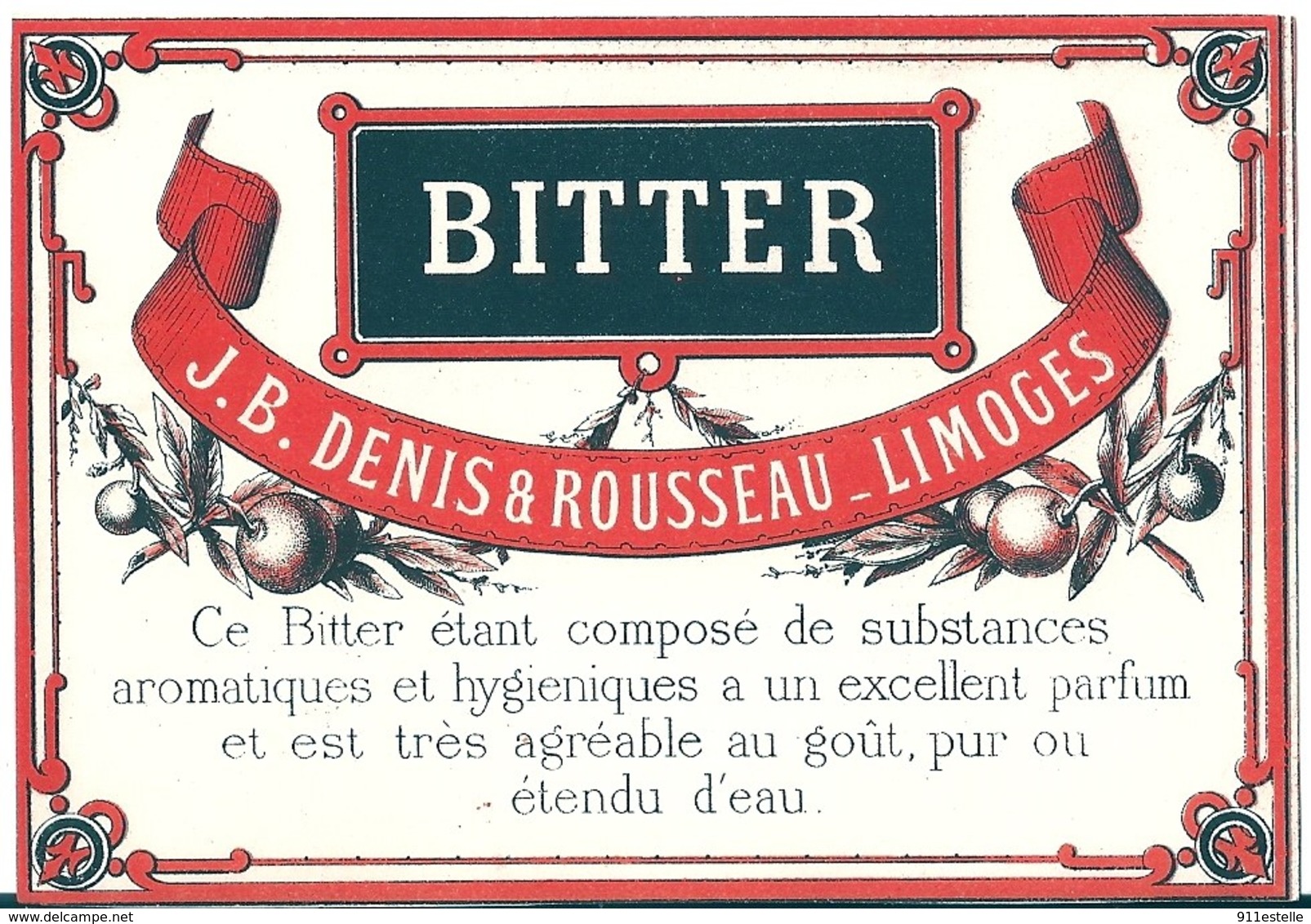 BITTER  J B DENIS & ROUSSEAU LIMOGES - Autres & Non Classés