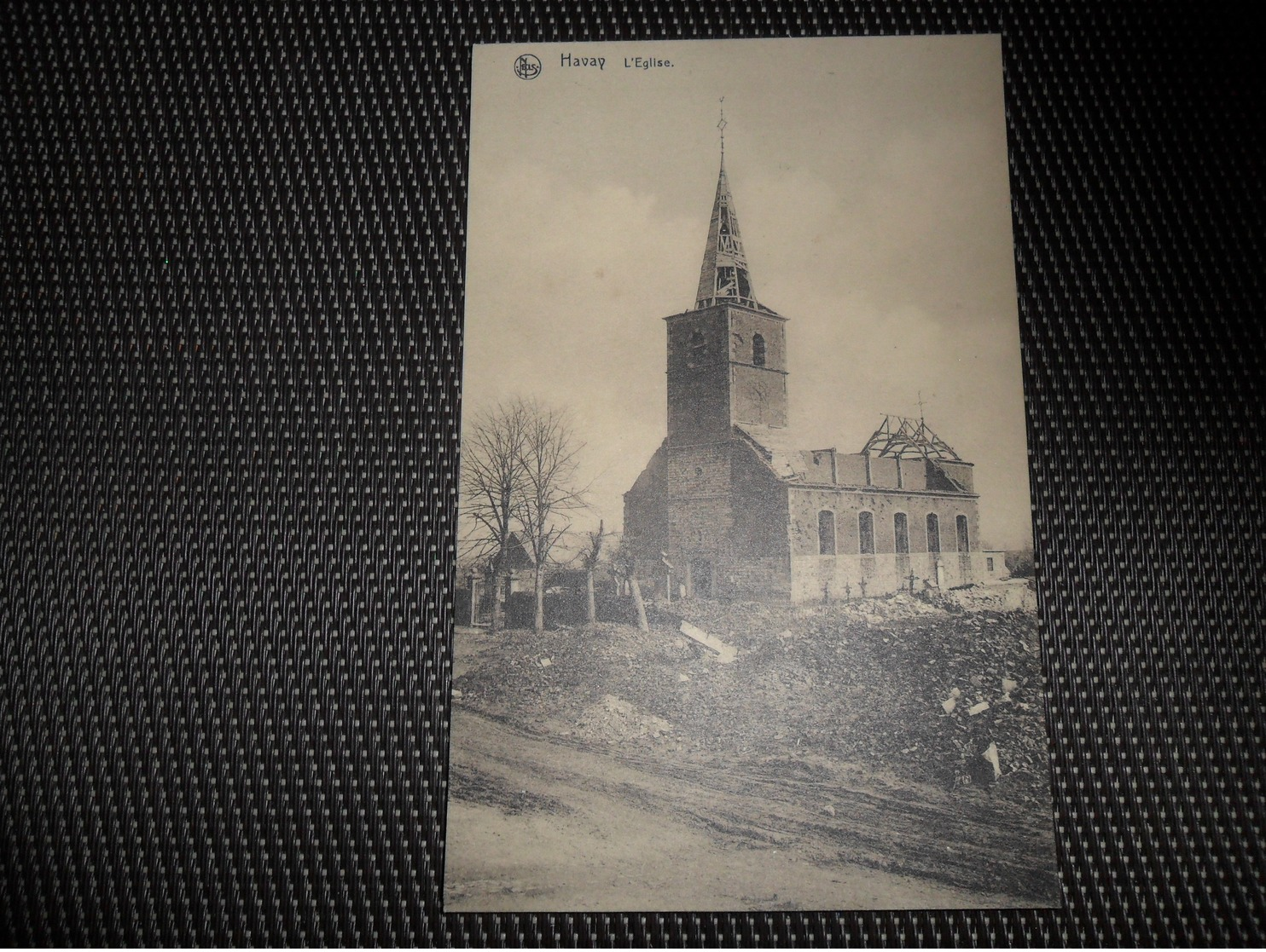 Havay ( Quévy )  Eglise  Kerk  Ruines  Ruinen  Guerre 1914 - 1918  Oorlog - Quévy