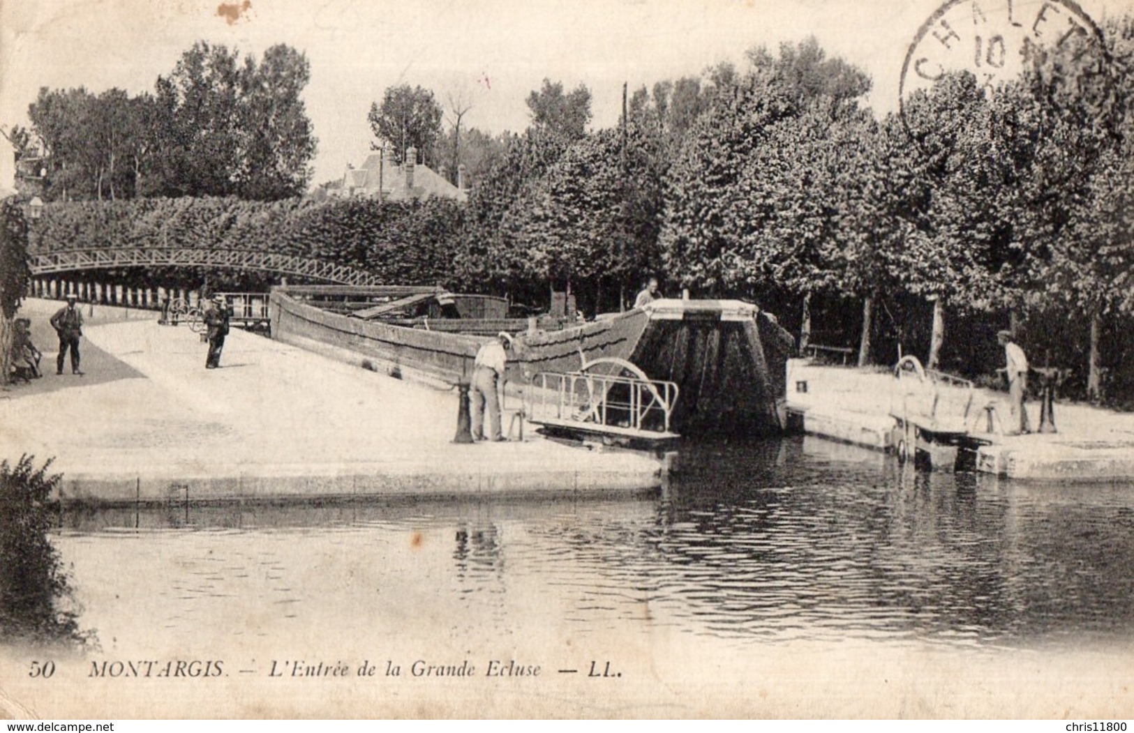 CPA  Batellerie - 45 - MONTARGIS - L'Entrée De La Grande Ecluse - Péniche Dans L'Ecluse - Montargis