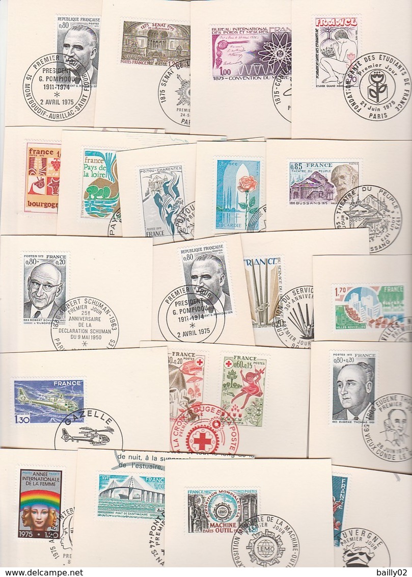 1er Jour Timbres Année 1975  1830 à 1835 Obl - 1970-1979