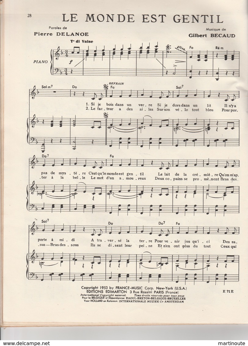 Très Bel ALBUM N°1 De 35 Pages En Très Bon état Avec Dédicace 1954 - 001 - Autres & Non Classés