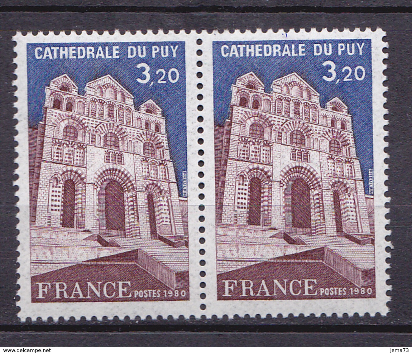 N° 2084 Série Touristique: Cathédrale Du Puy: Une Piare De 2 Timbres Neuf Impeccable - Unused Stamps