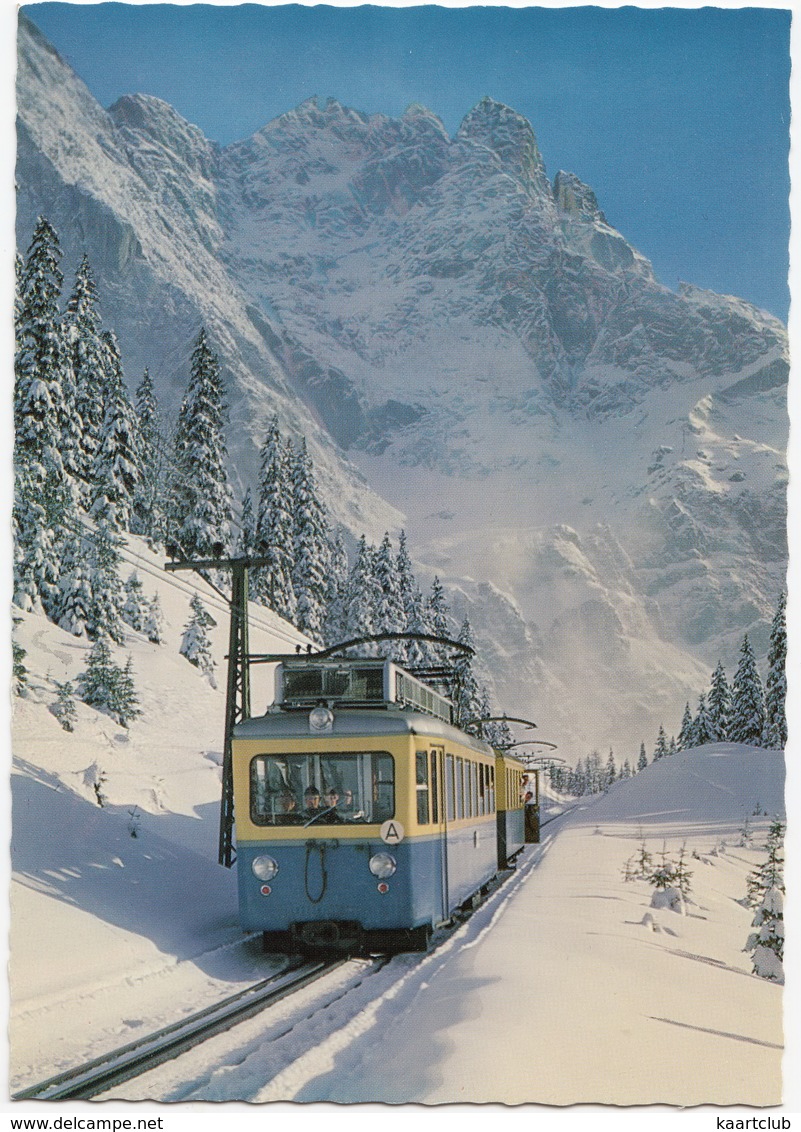 Bayr. Zugspitzbahn Gegen Zugspitzgipfel (2966 M) - Winter, Schnee -  (D.) - Treinen