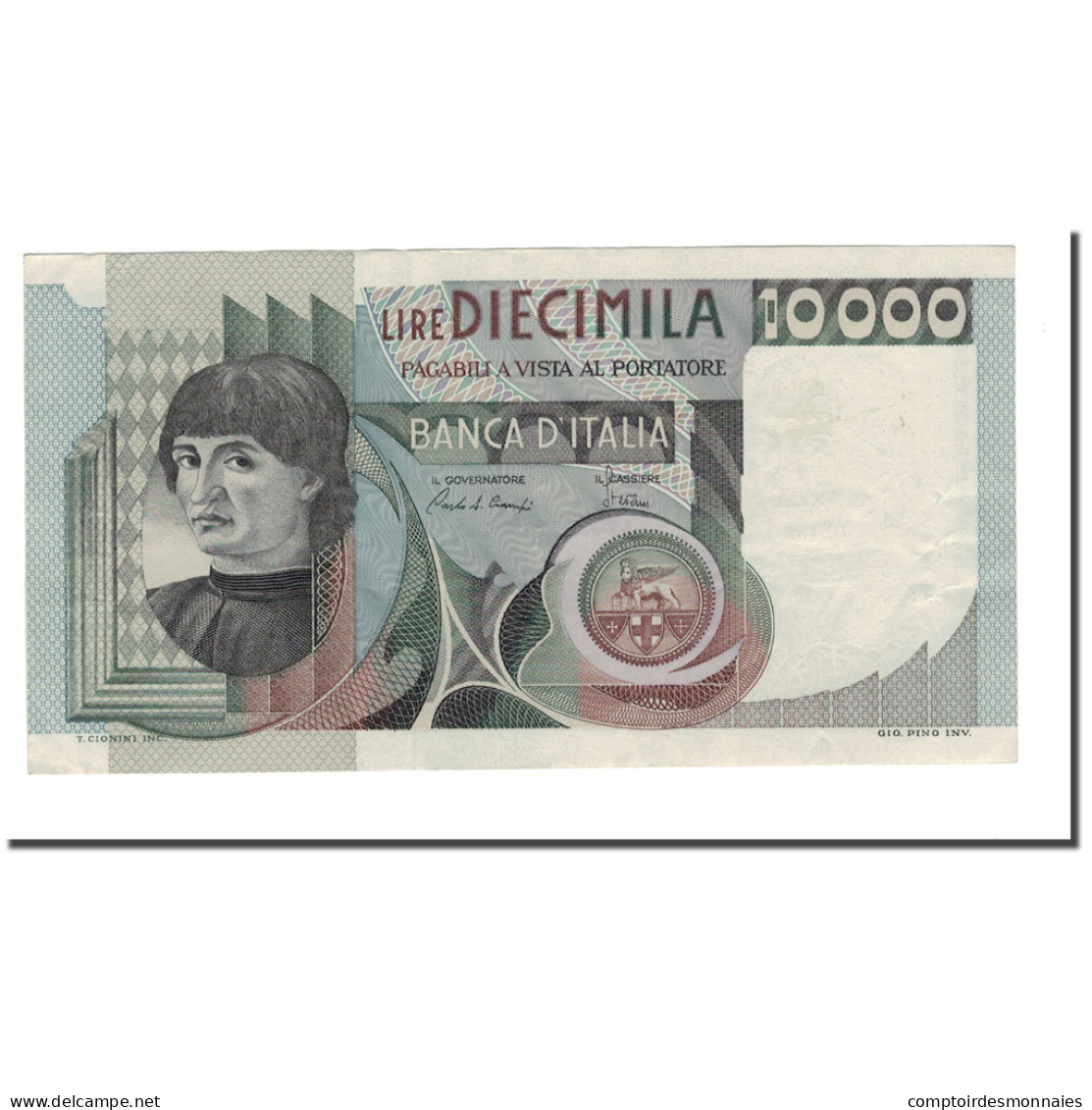 Billet, Italie, 10,000 Lire, 1976-1984, 1980-09-06, KM:106b, TTB - 10000 Lire