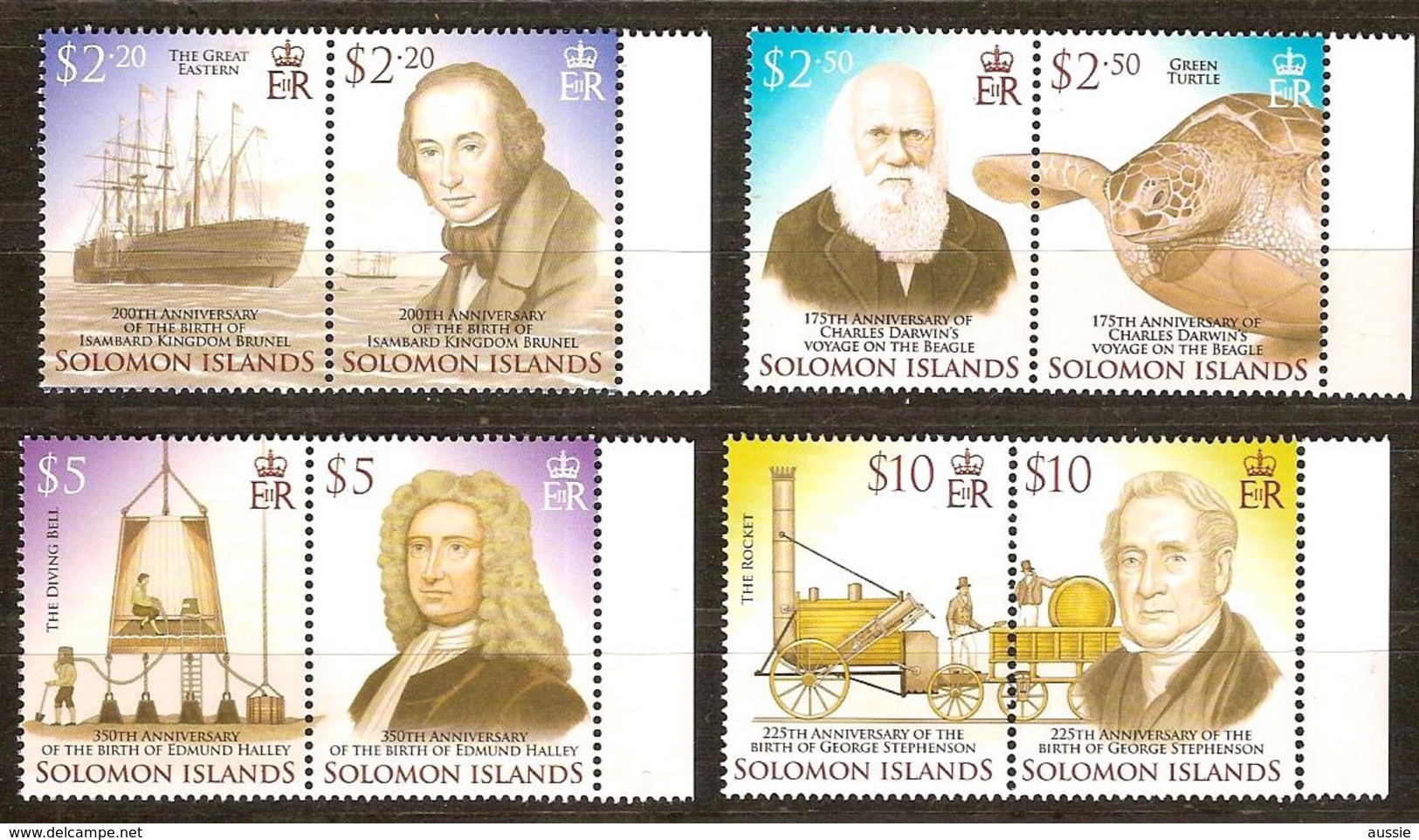 Salomon Solomon Islands 2006 Yvertn° 1172-1179 *** MNH Cote 18,00 Euro Explorations Innovations Uitvindingen - Salomoninseln (Salomonen 1978-...)