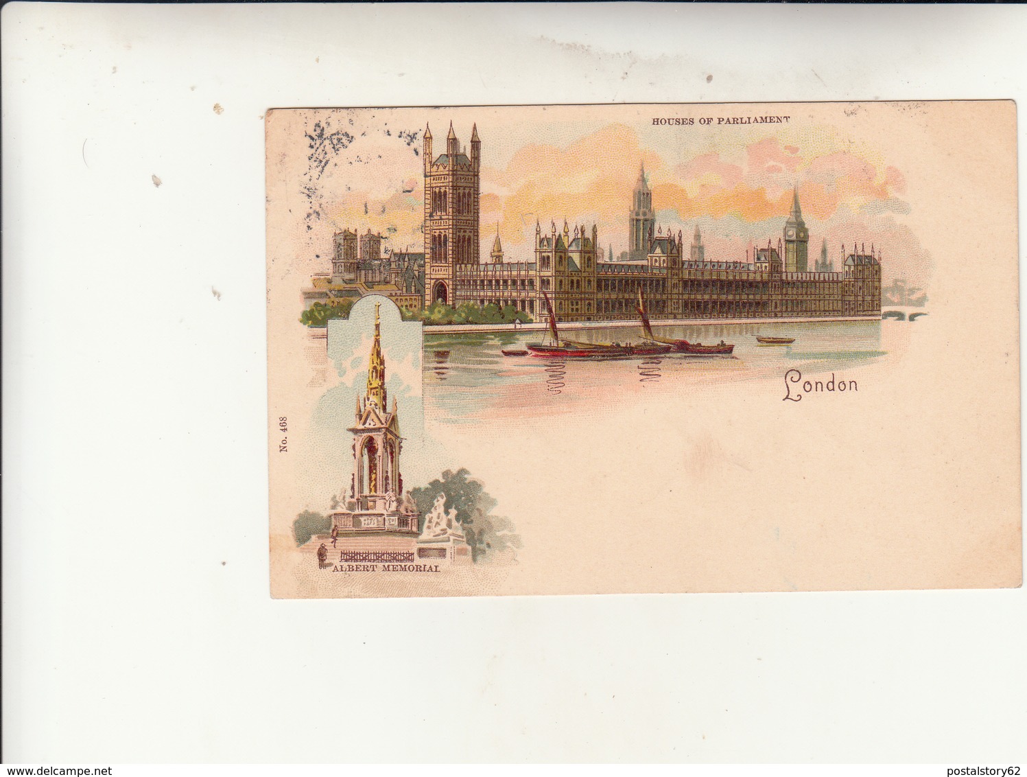 London To Torino, Su  Post Card 1901 - Altri & Non Classificati