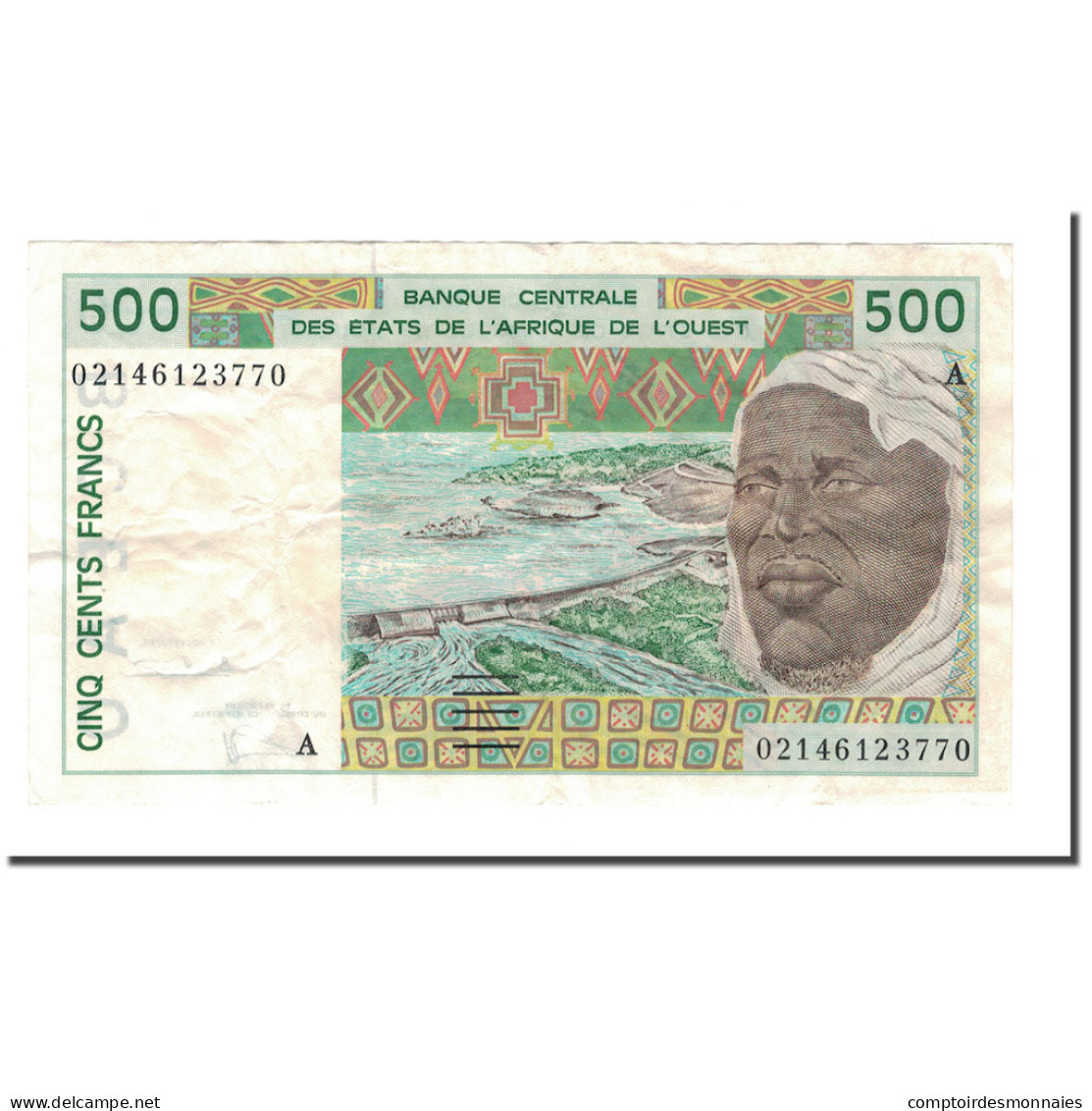 Billet, West African States, 500 Francs, 1991-2002, 2002, KM:110Am, TTB - États D'Afrique De L'Ouest