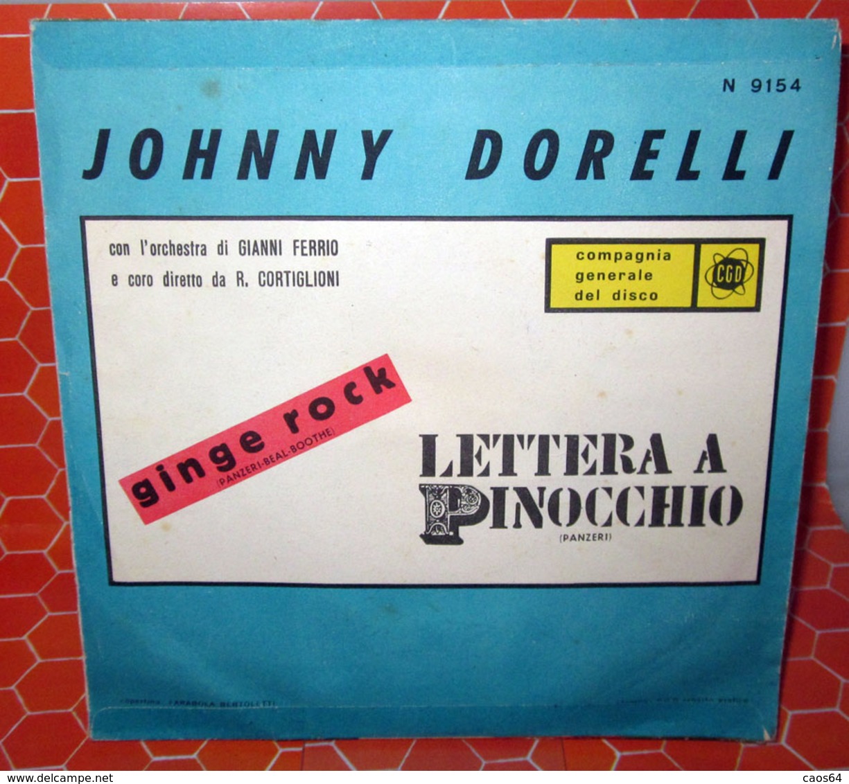 JOHNNY DORELLI LETTERA A PINOCCHIO - Altri - Musica Italiana