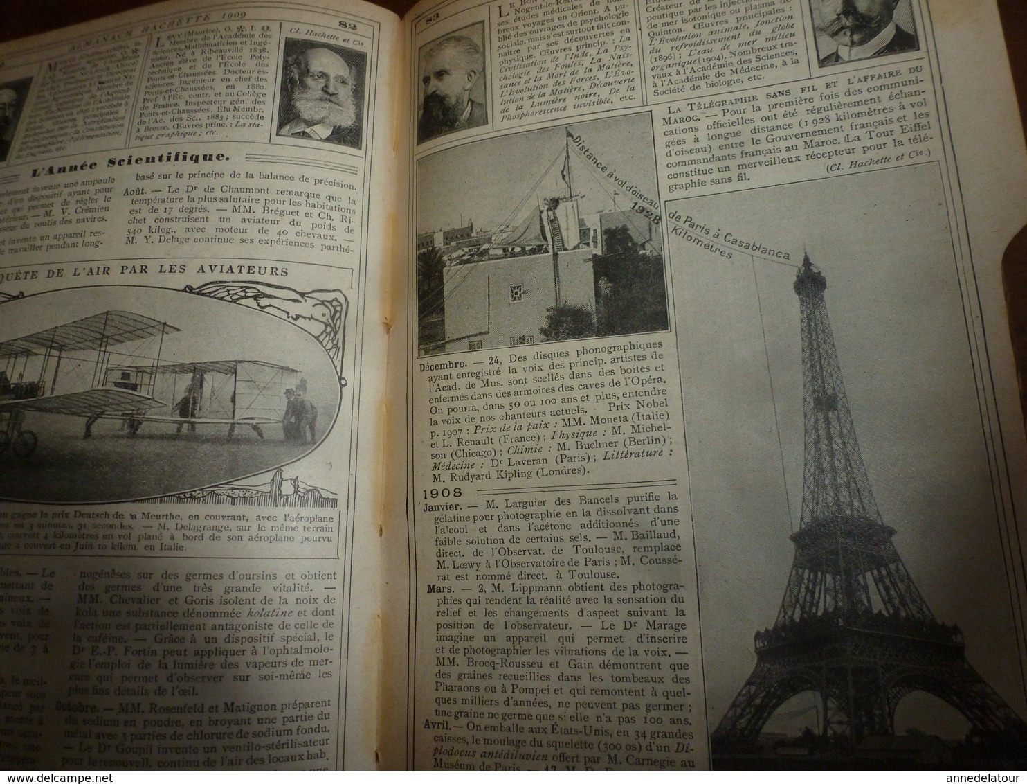 1909 En BRETAGNE 13 maris pour 1 femme, En ALSACE  2/3 de mari pour 1 femme;etc (éd. luxe) ALMANACH HACHETTE