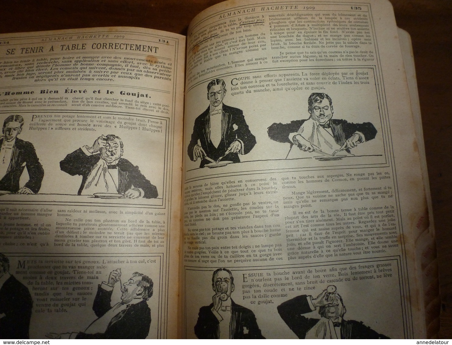 1909 En BRETAGNE 13 maris pour 1 femme, En ALSACE  2/3 de mari pour 1 femme;etc (éd. luxe) ALMANACH HACHETTE