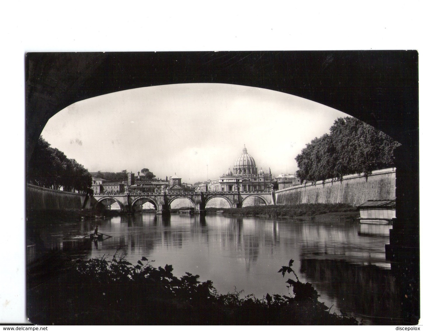 U3360 Cartolina 1954 ROMA, PARTICOLARE INQUADRATURA SUL FIUME (river) TEVERE _ ED A.T.A. , VERA FOTOGRAFIA BROMOFOTO - Fiume Tevere