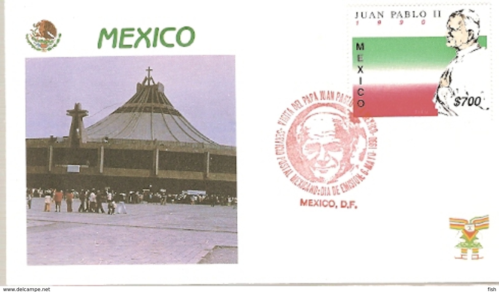 Mexico & FDC Visit Of His Holiness Pope John Paul II 1990 (9377) - Papes