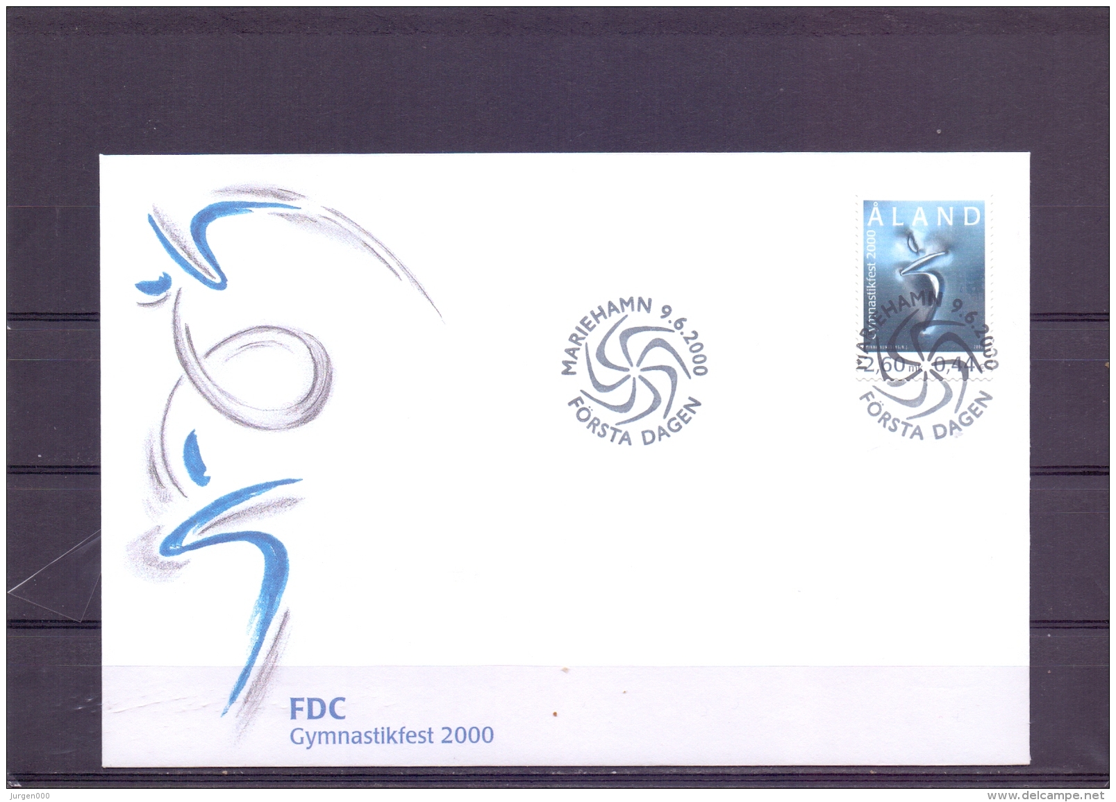 Gymnastikfest -  FDC - Michel 176 - Mariehamn 9/6/2000  (RM13438) - Aland