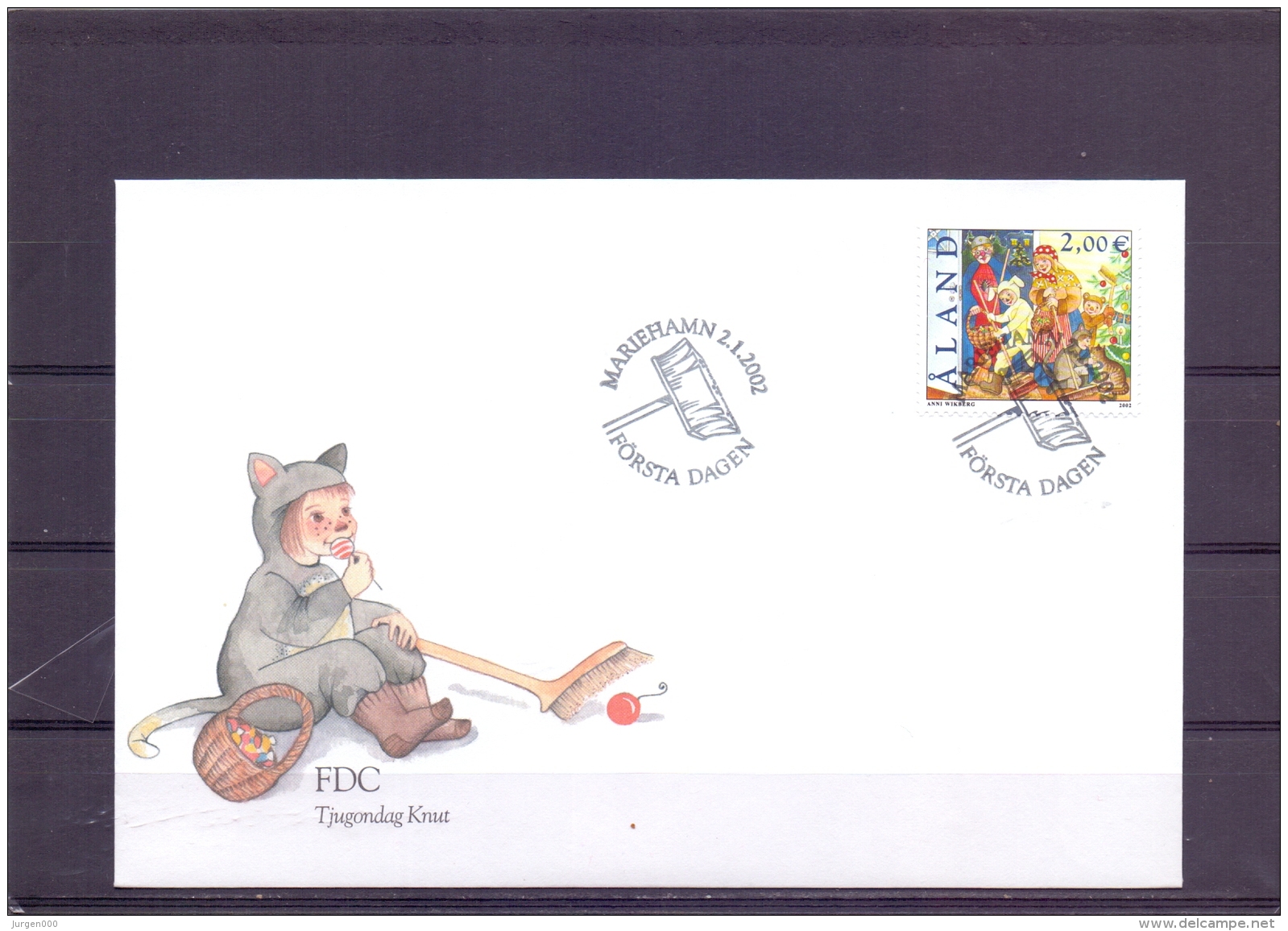 Tjugondagc Knut - FDC - Michel 201 - Mariehamn 2/1/2002   (RM13447) - Aland