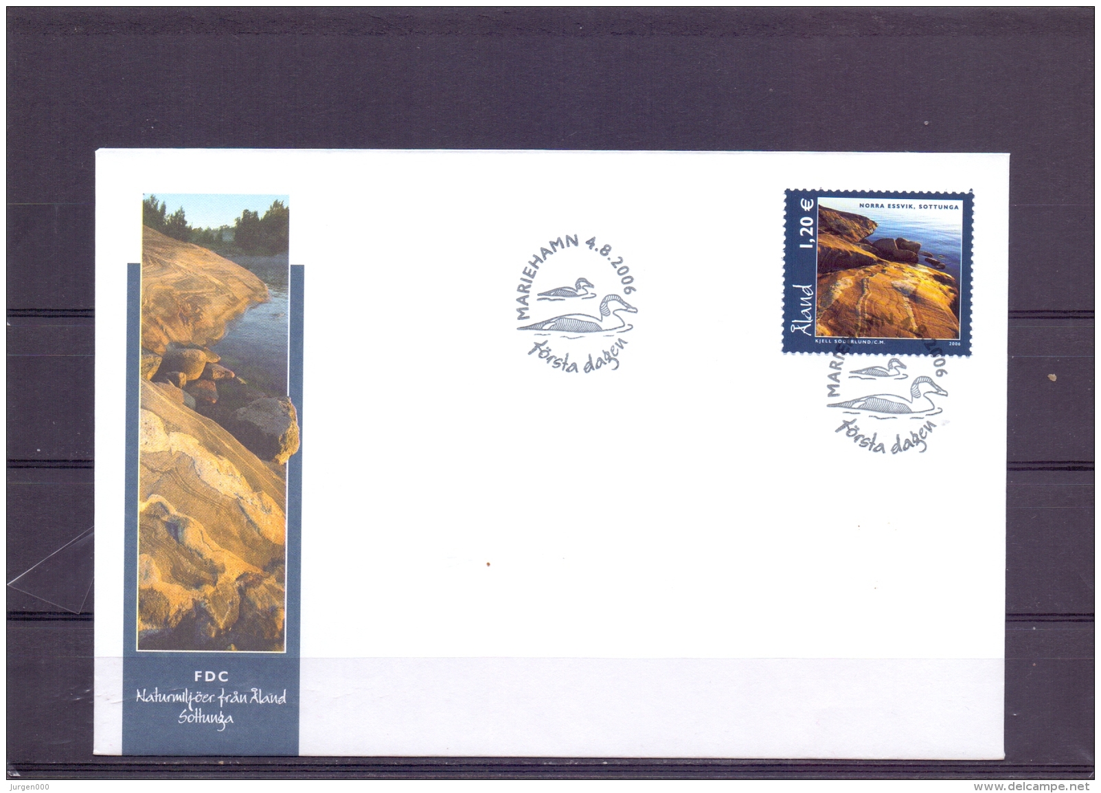 Norra Essvik, Sottunga - FDC - Michel 268 - Mariehamn 4/8/2006  (RM13479) - Aland