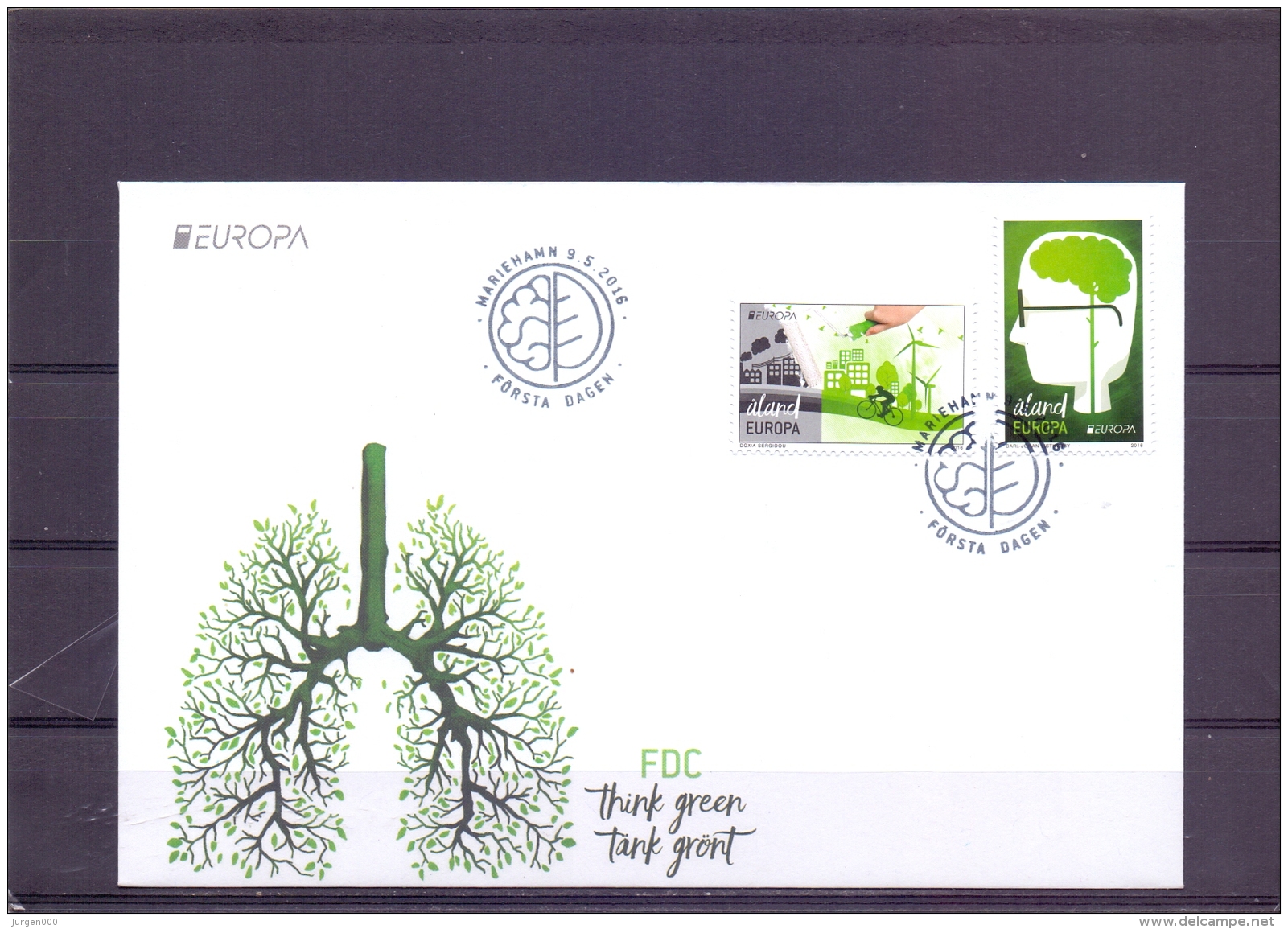 Think Green - FDC - Michel 425-26 - Mariehamn 9/5/2016  (RM13552) - Aland