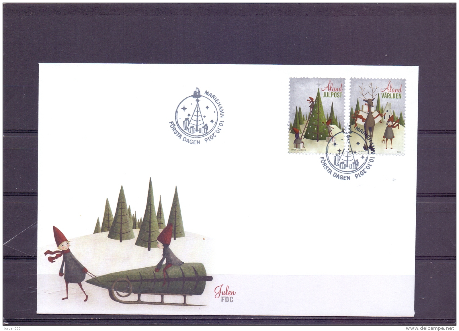 Christmas  - FDC - Michel 430-31 - Mariehamn 10/10/2016  (RM13556) - Aland