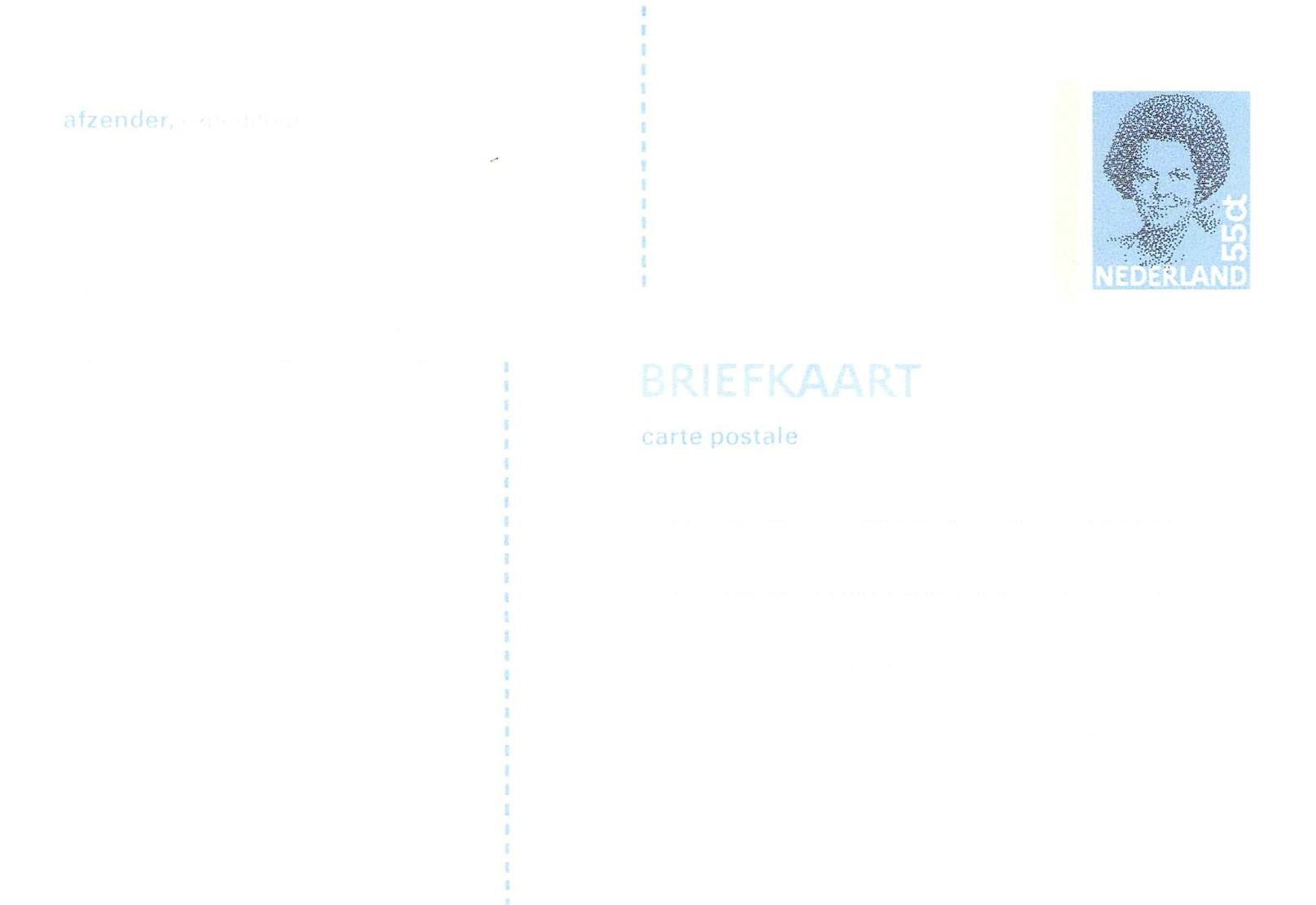 NETHERLANDS - BRIEFKAART  55c 1986 Mi #P304 Ia - Postal Stationery