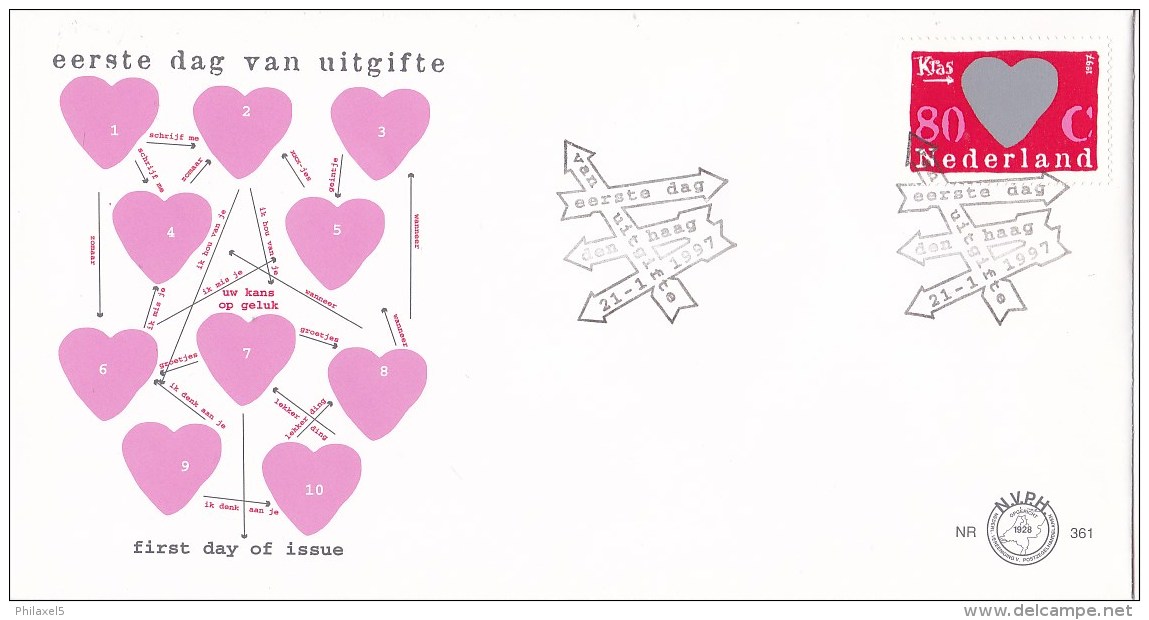 Nederland - FDC - Verrassingszegel - Hartje Met Tekst Onder De Kraslaag - NVPH E361 - Poste