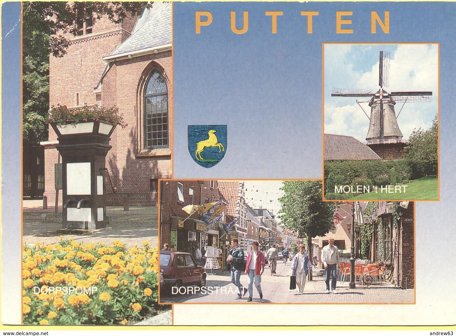 OLANDA - NEDERLAND - Paesi Bassi - Holland - 1993 - 70c + Flamme Postcode - Putten - Multivues - Viaggiata Da Utrecht Pe - Putten