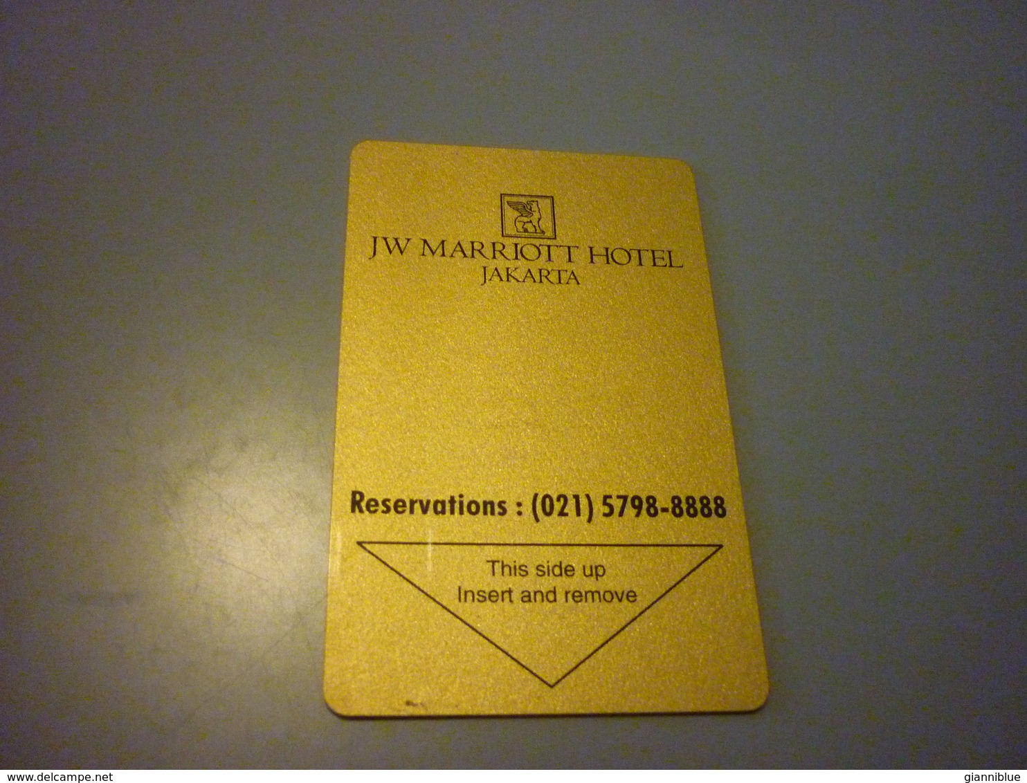 Indonesia Jakarta JW Marriott Hotel Room Key Card (021 Version) - Cartes D'hotel