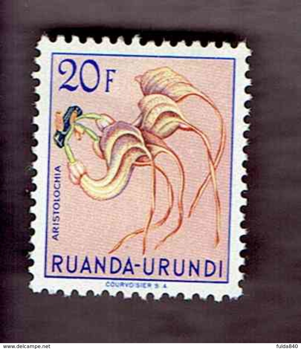 Ruanda-Urundi. OBP-COB. 1953 - N°195. *LES FLEURS MULTICOLORES.   20F  Neuf - Unused Stamps