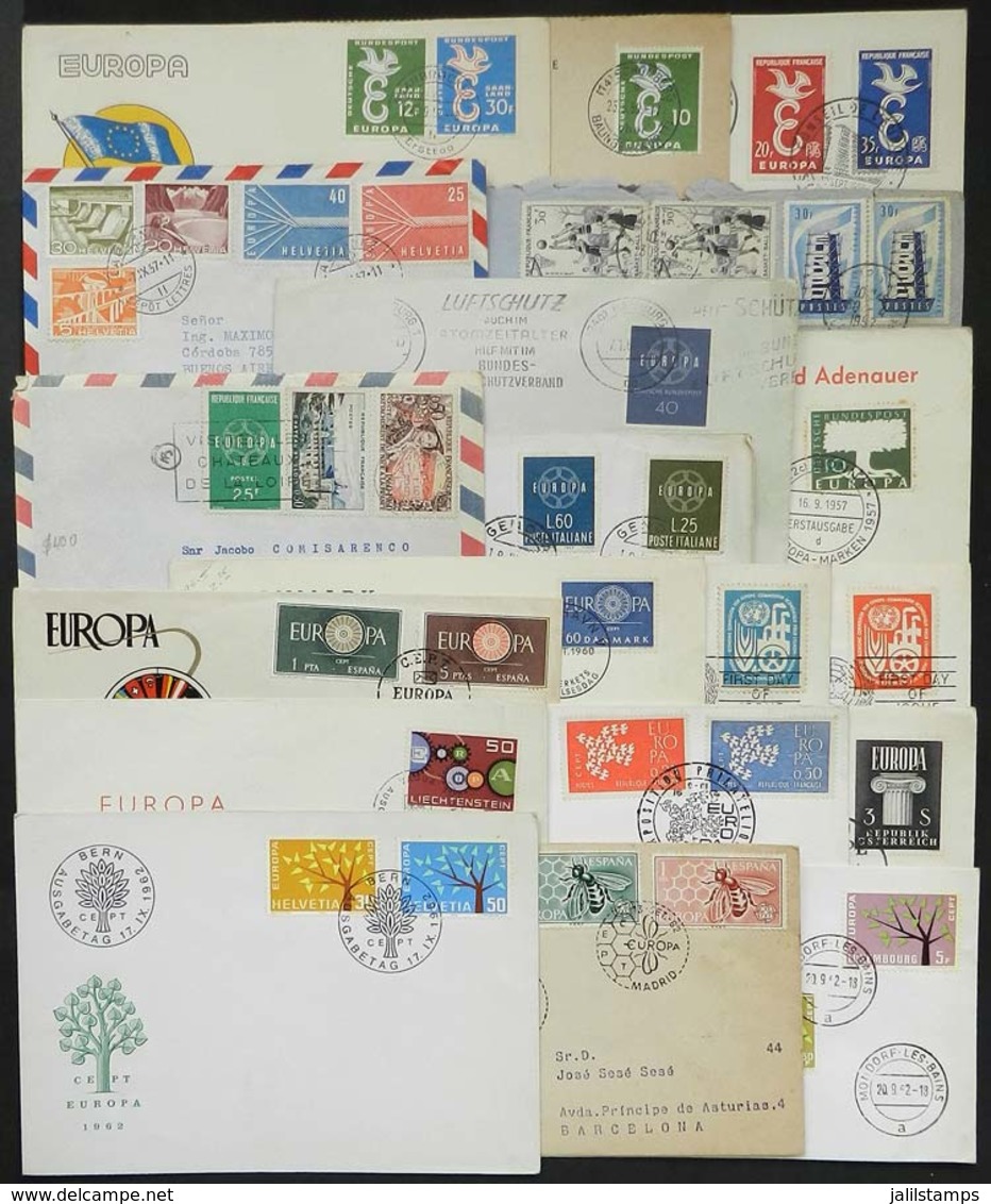 TOPIC EUROPA: 107 Covers / Cards / Postal Stationeries Of Varied Countries, Related To Topic Europa, General Quality Is  - Other & Unclassified