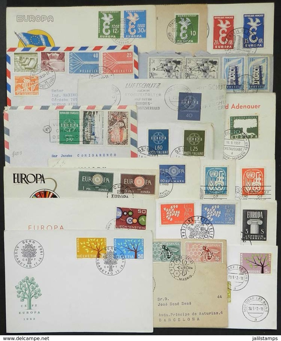 TOPIC EUROPA: 107 Covers / Cards / Postal Stationeries Of Varied Countries, Related To Topic Europa, General Quality Is  - Autres & Non Classés